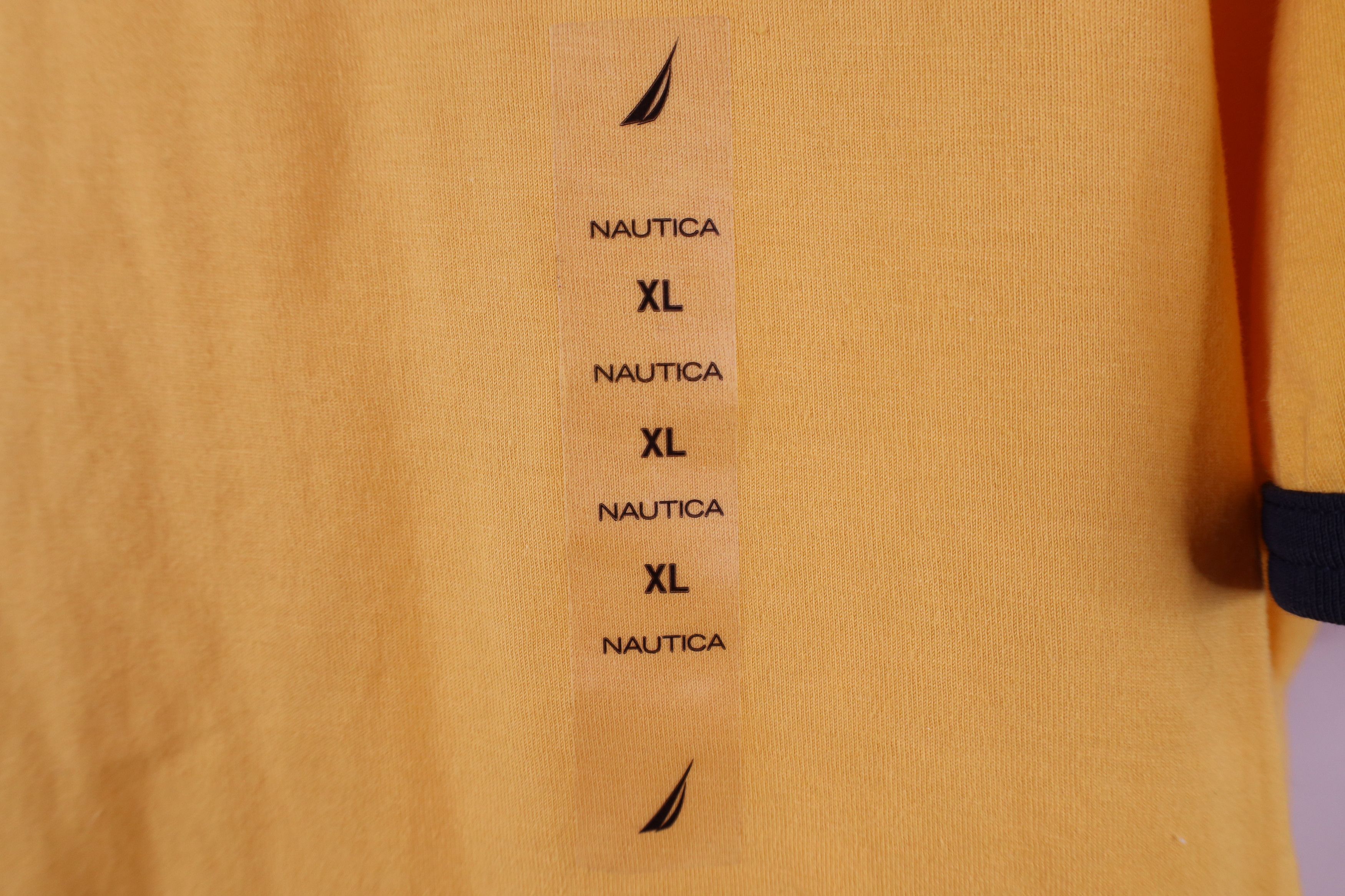 Nautica × Vintage Deadstock Vintage 90s Nautica Club Ringer T-Shirt Yellow Size US XL / EU 56 / 4 - 5 Thumbnail