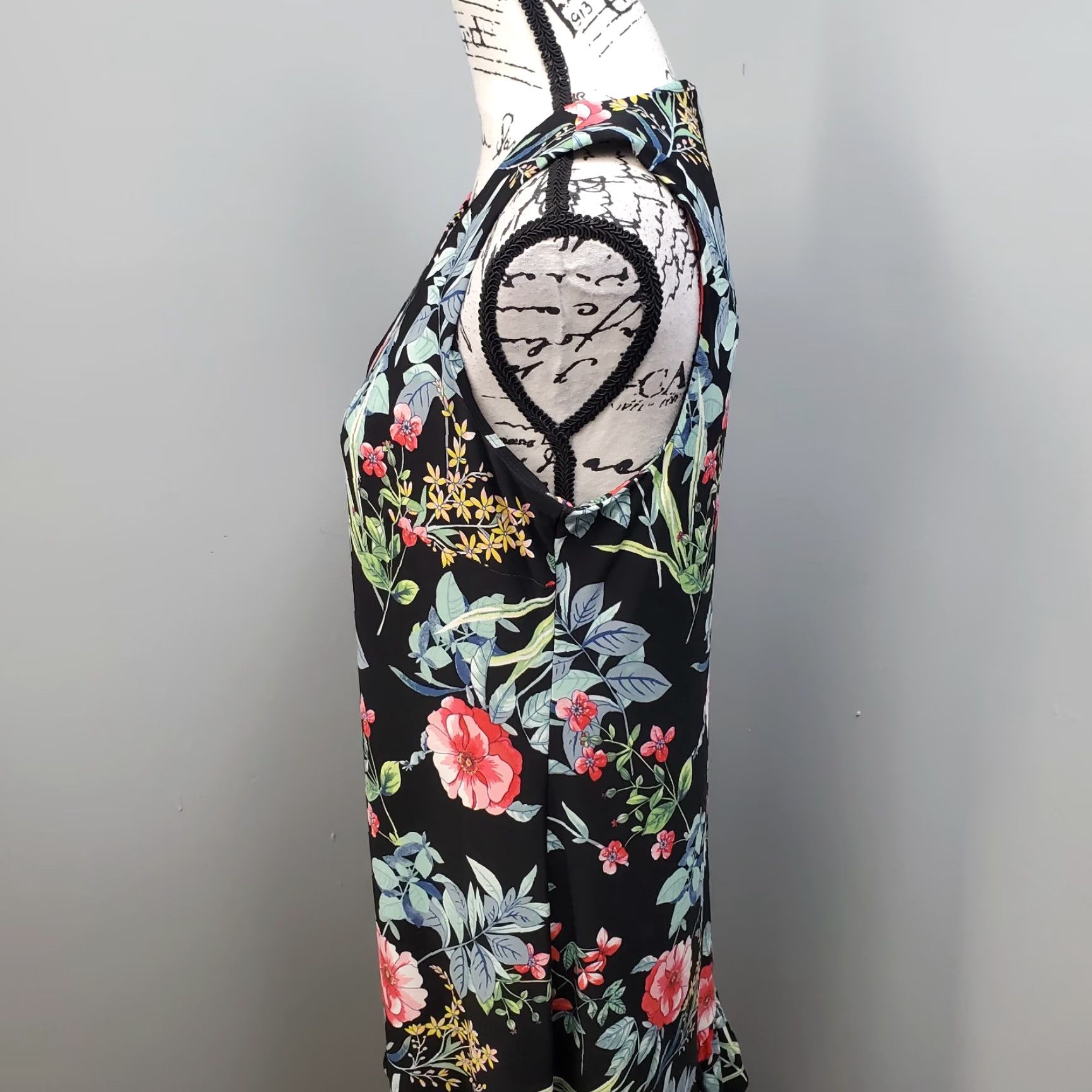 Tommy Hilfiger Tommy Hilfiger Tank Dress Womens Size 10 Multicolor Floral Overlay Sleeveless Ruffle Hem Midi Dress Size L / US 10 / IT 46 - 5 Thumbnail