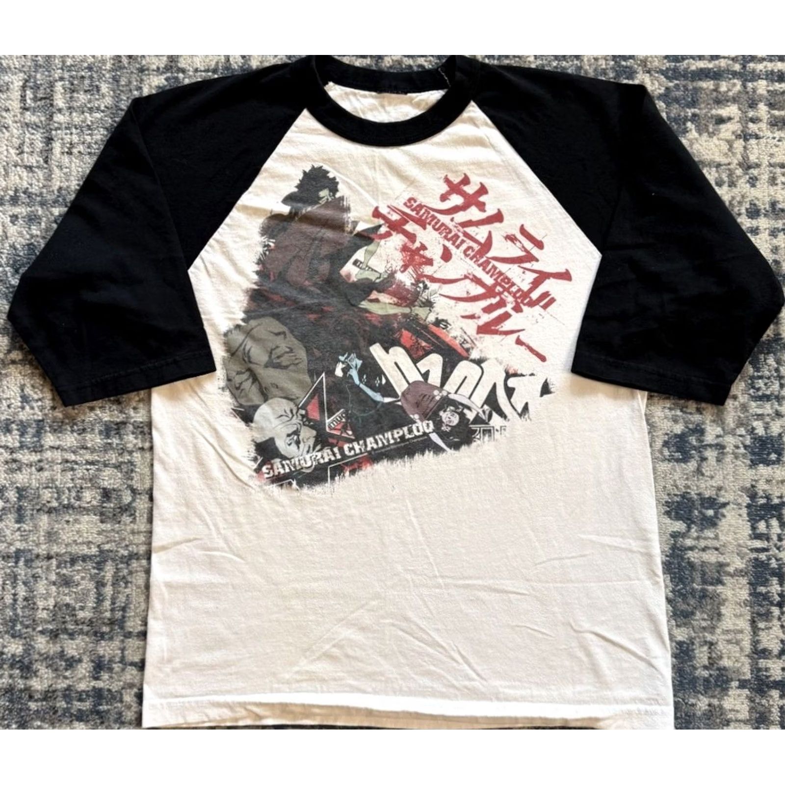 Vintage VINTAGE Samurai Champloo Anime Raglan Baseball Style 3/4 Sleeve T Shirt M White Men Shirt Anime 2000s Size US M / EU 48-50 / 2 - 2 Thumbnail