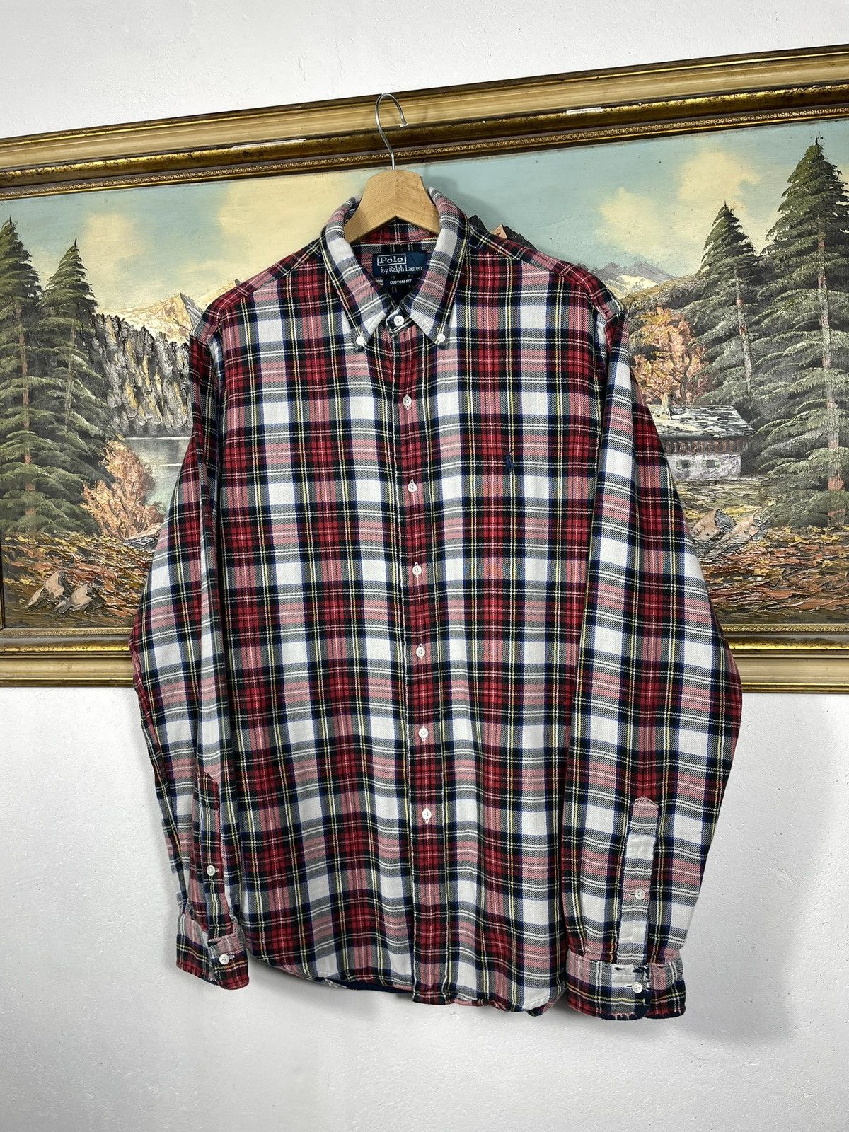 Flannel × Polo Ralph Lauren × Ralph Lauren Flannel Polo Ralph Lauren Vintage Retro Y2k 00s Mens Shirt Size US L / EU 52-54 / 3 - 2 Thumbnail
