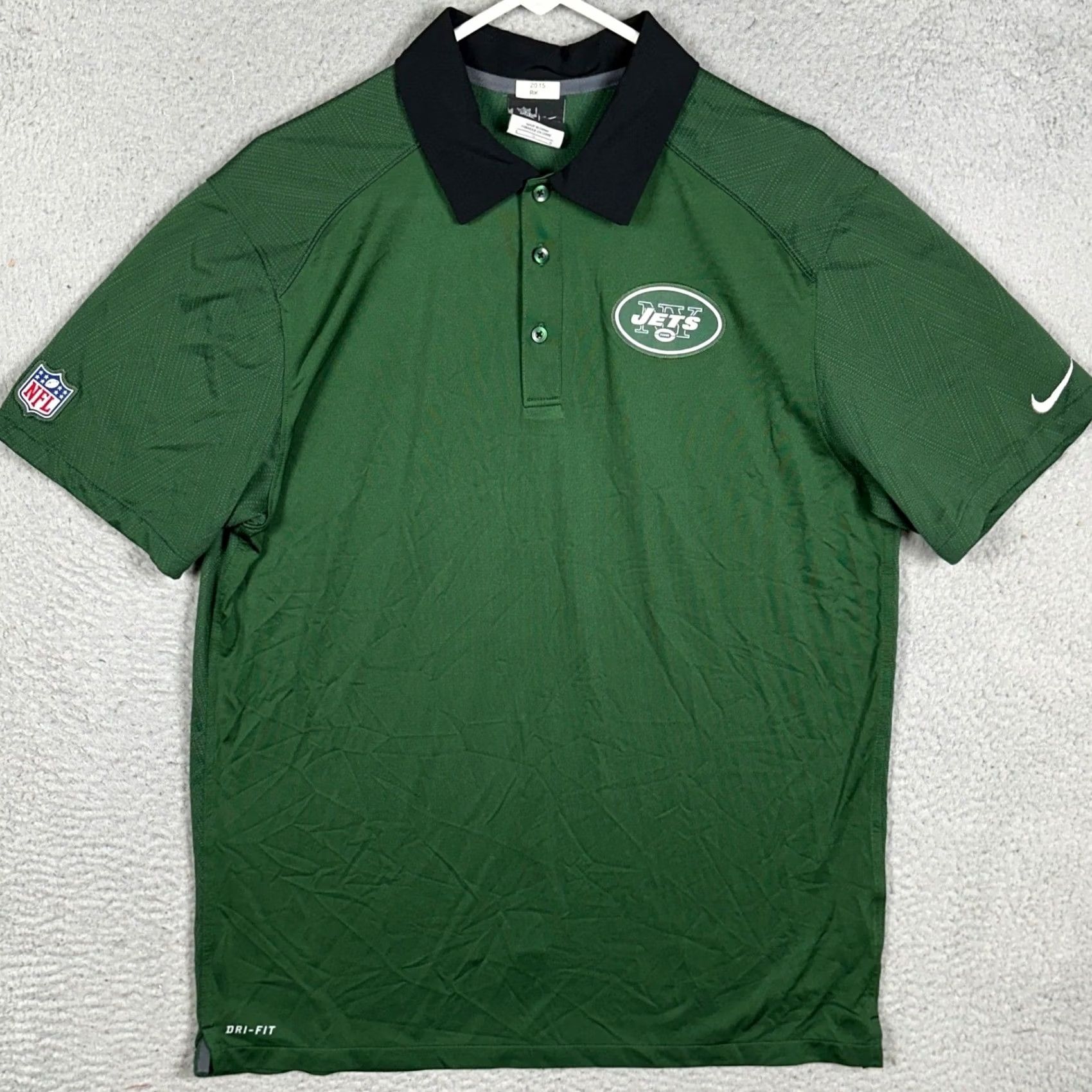 Nike Nike New York Jets NFL Onfield Polo Shirt Mens L Green Dri-Fit Rugby EUC Size US L / EU 52-54 / 3 - 3 Thumbnail