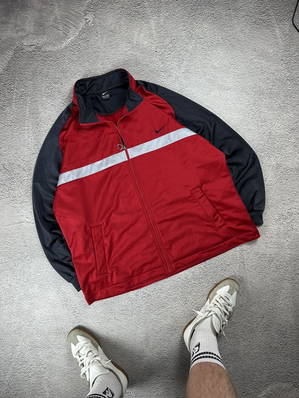 Nike Vintage Nike Olympic Full Zip Hoodie Y2K Washed Style Size US XL / EU 56 / 4 - 1 Thumbnail