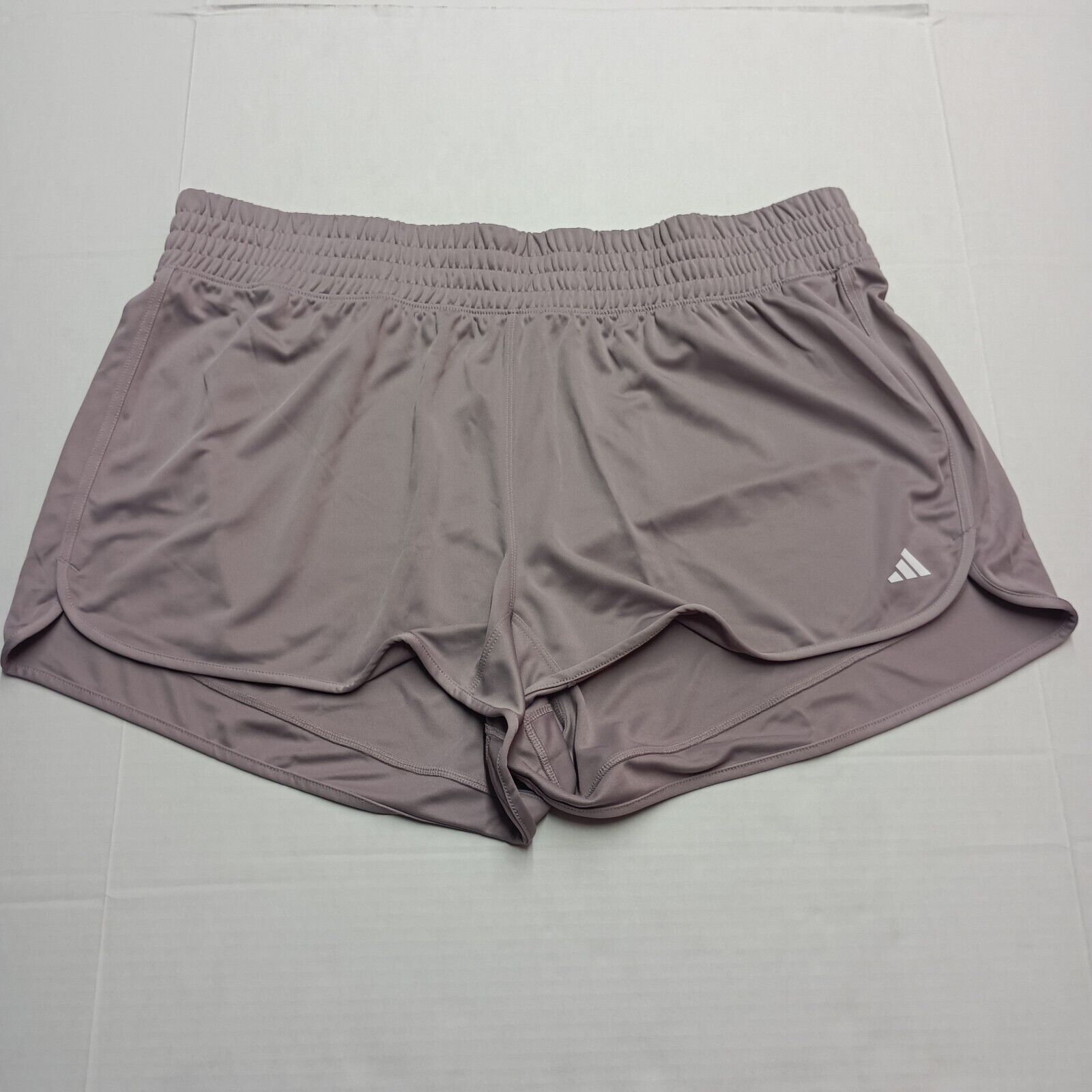 Adidas Adidas Pacer 3 Stripes High Shorts Women's 3X Purple Pull On Size 42" / US 20 - 1 Thumbnail