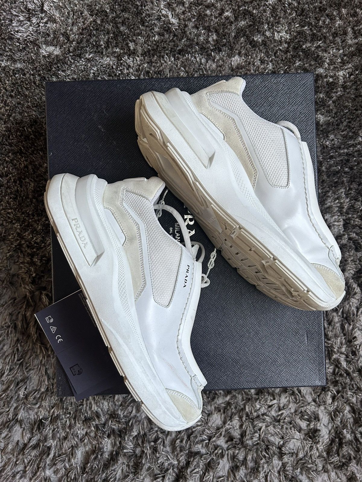 Prada Prada Sneaker White/Beige Size US 8.5 / EU 41-42 - 1 Thumbnail