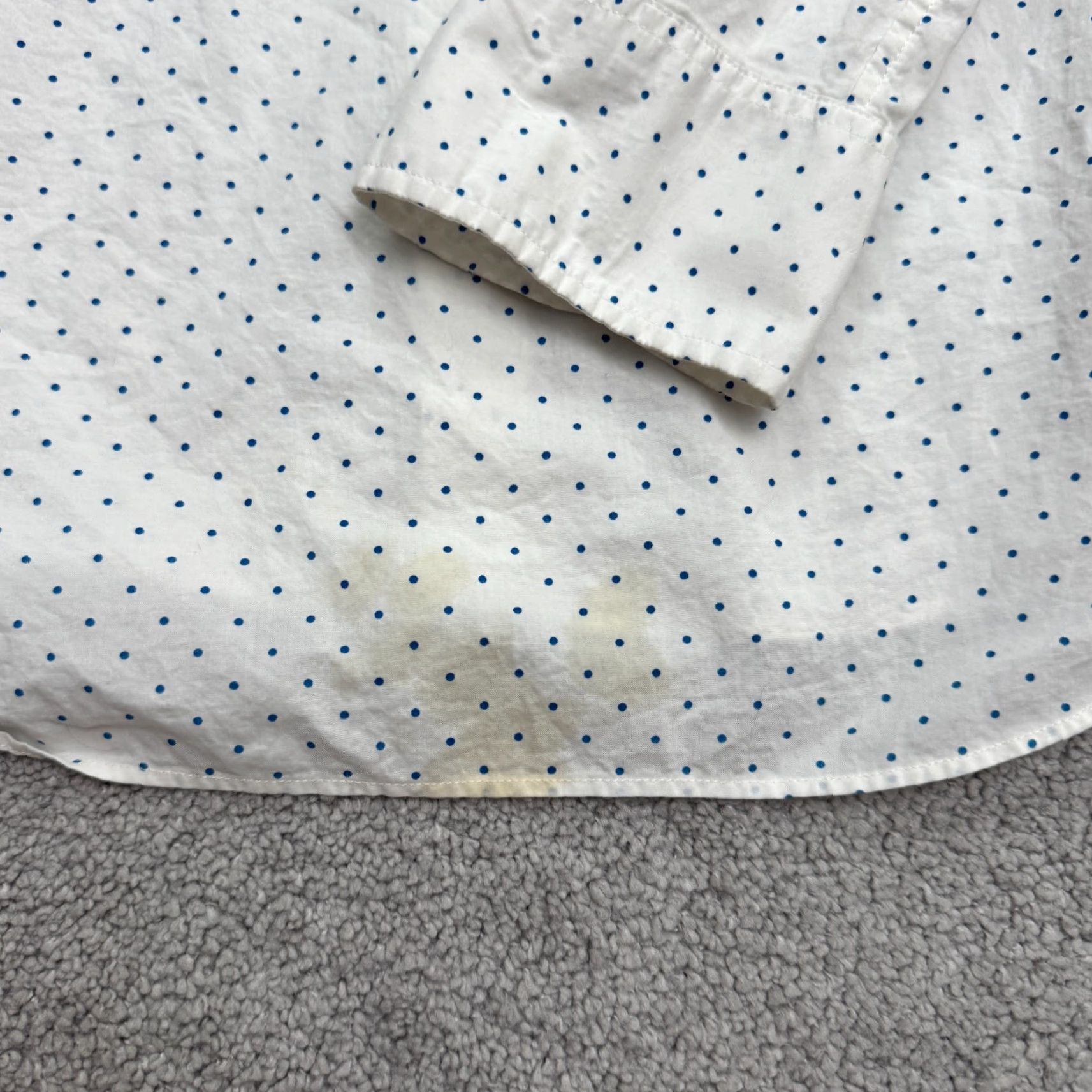 Bonobos Bonobos Button-Down Shirt Mens M White Cotton Slim Fit Polka Dot Size US M / EU 48-50 / 2 - 3 Thumbnail