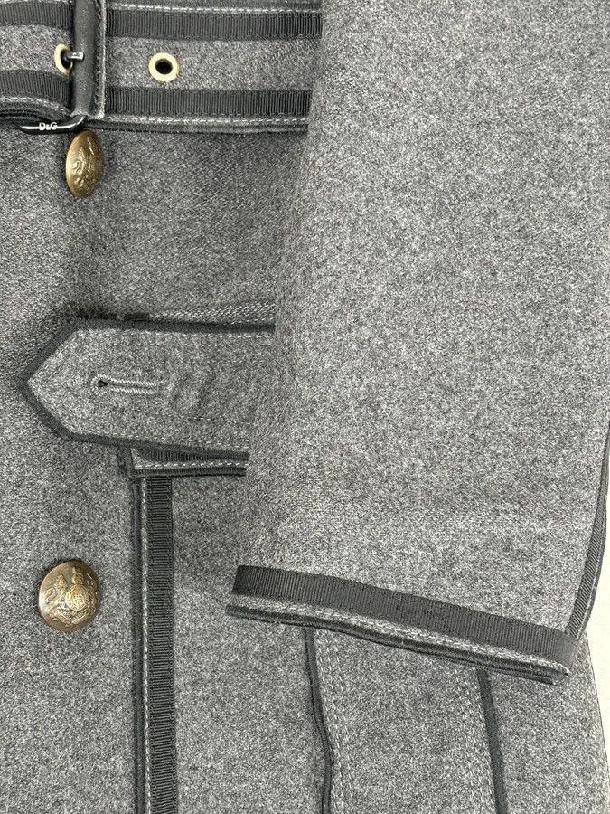 Dolce & Gabbana AW2009 Dolce & Gabbana Grey Wool Officer Trench Coat Size US M / EU 48-50 / 2 - 11 Thumbnail