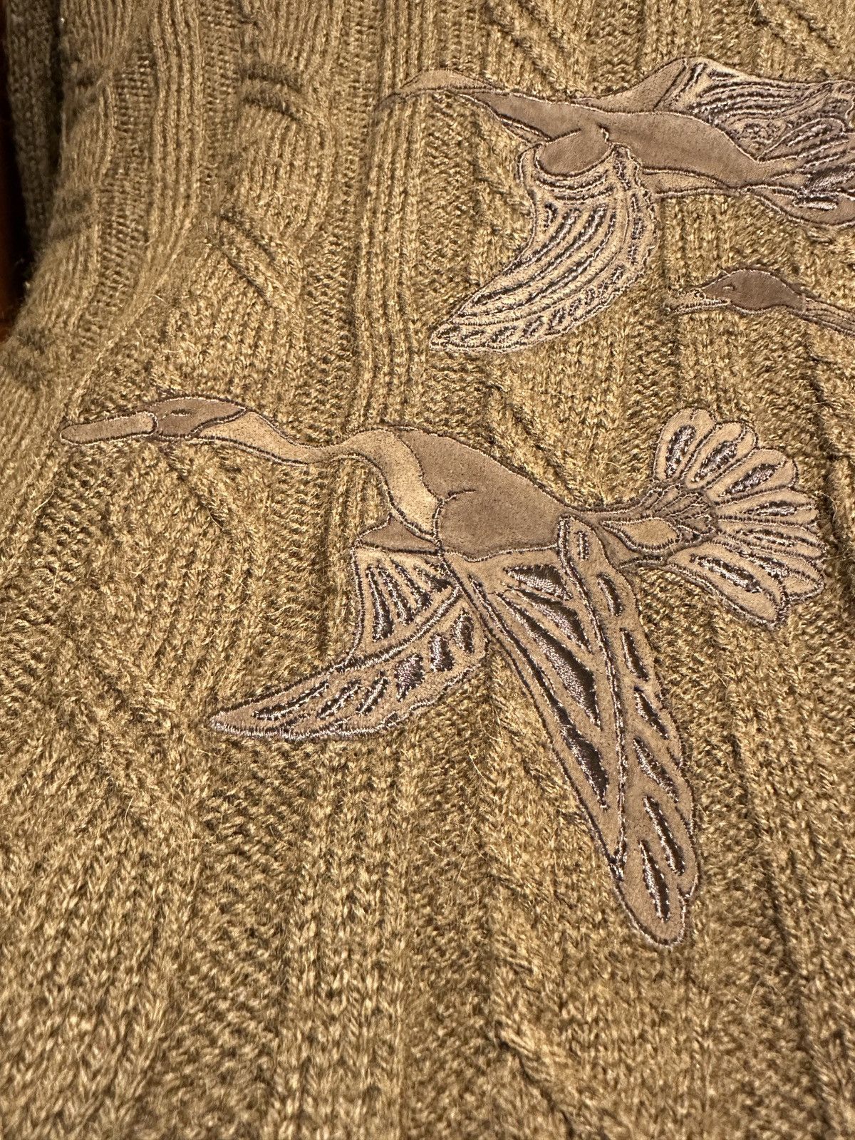Hermes Rare vintage goose embroidered camel wool sweater Size US XL / EU 56 / 4 - 4 Thumbnail