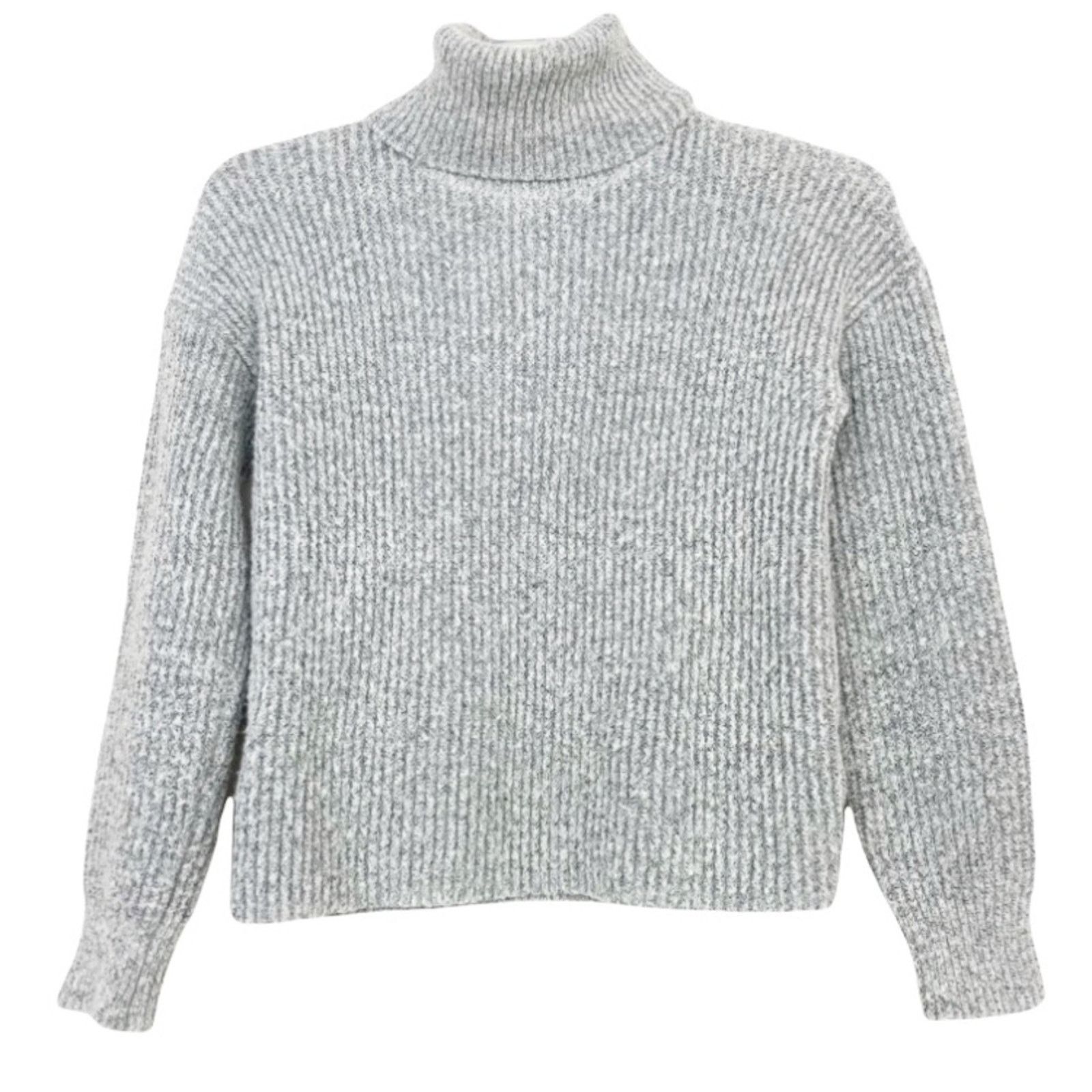 Calvin Klein Calvin Klein Jeans Gray Ribbed Wool Turtleneck Sweater Sz S Size S / US 4 / IT 40 - 5 Thumbnail
