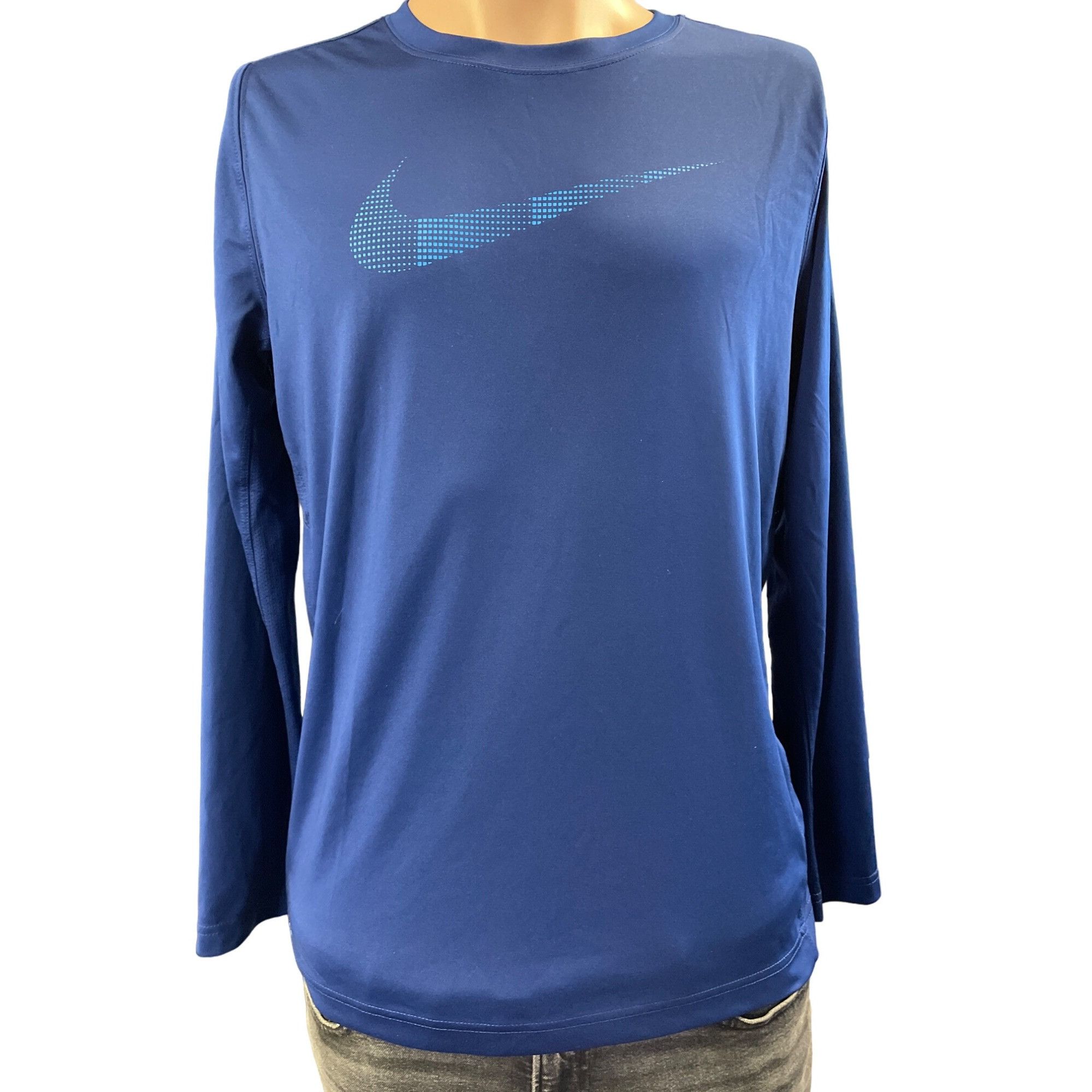 Nike Nike Dri Fit Men's Blue Stretch Long Sleeve Shirt Size XL SK Size US XL / EU 56 / 4 - 1 Thumbnail