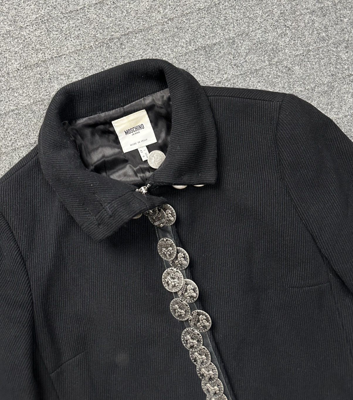 Moschino Moschino Jeans - Vintage Nipoli High Neck Wool Multi Button Size US XS / EU 42 / 0 - 5 Thumbnail