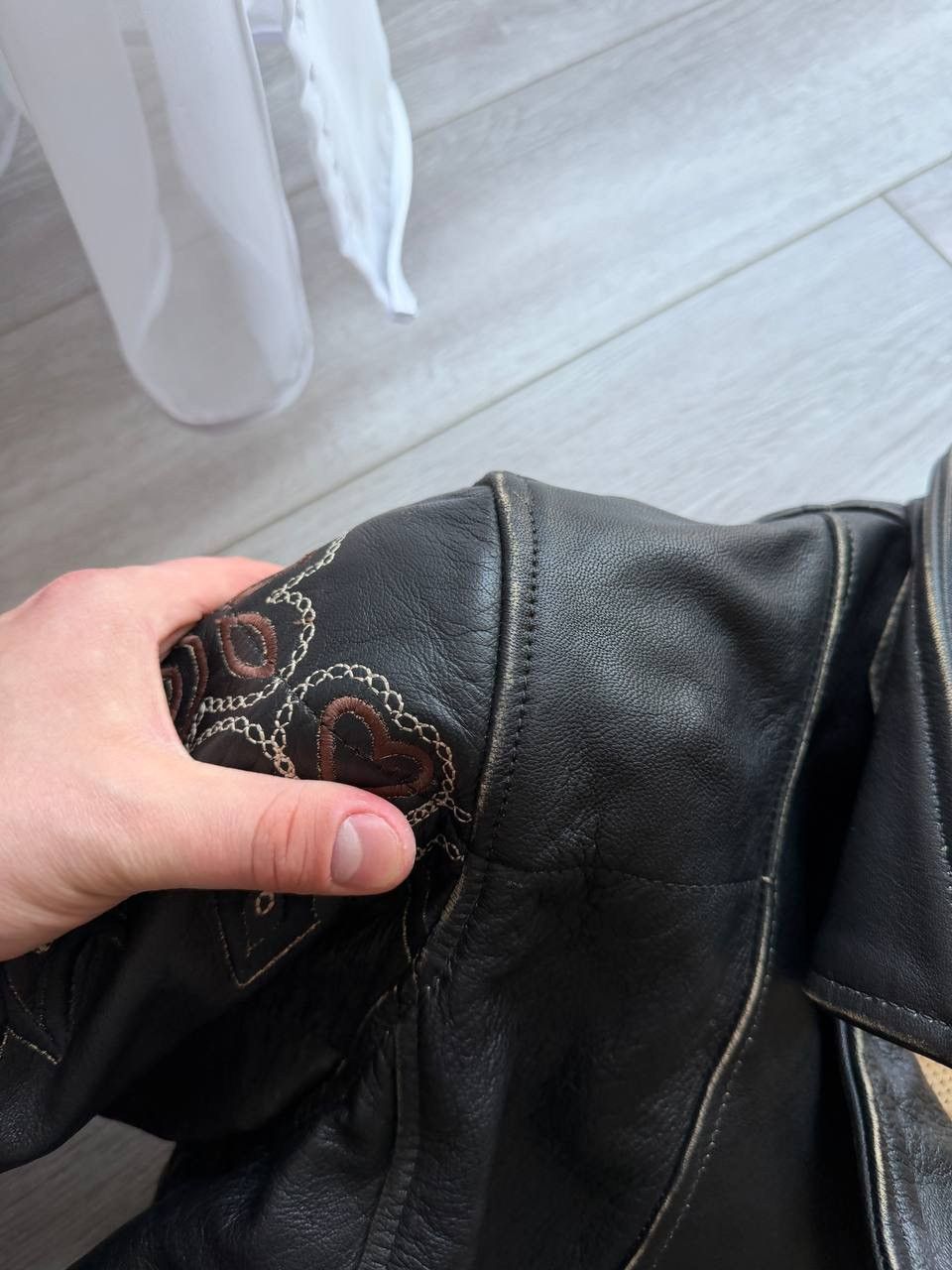 Vintage Halvarssons Vintage Real Leather Moto Biker Jacket 8710AC Size XS / US 0-2 / IT 36-38 - 15 Thumbnail