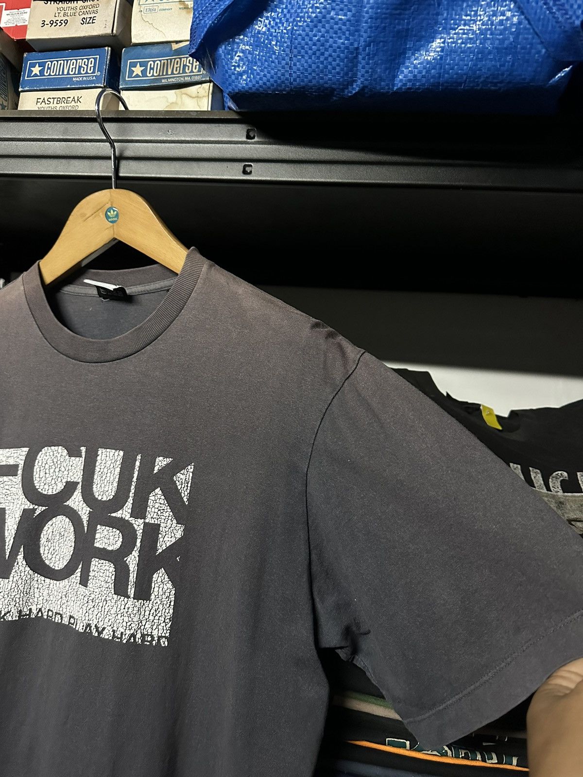 FCUK × Vintage Thrashed Vintage Fcuk Work Jeans Sun Faded Tee Size US L / EU 52-54 / 3 - 6 Thumbnail