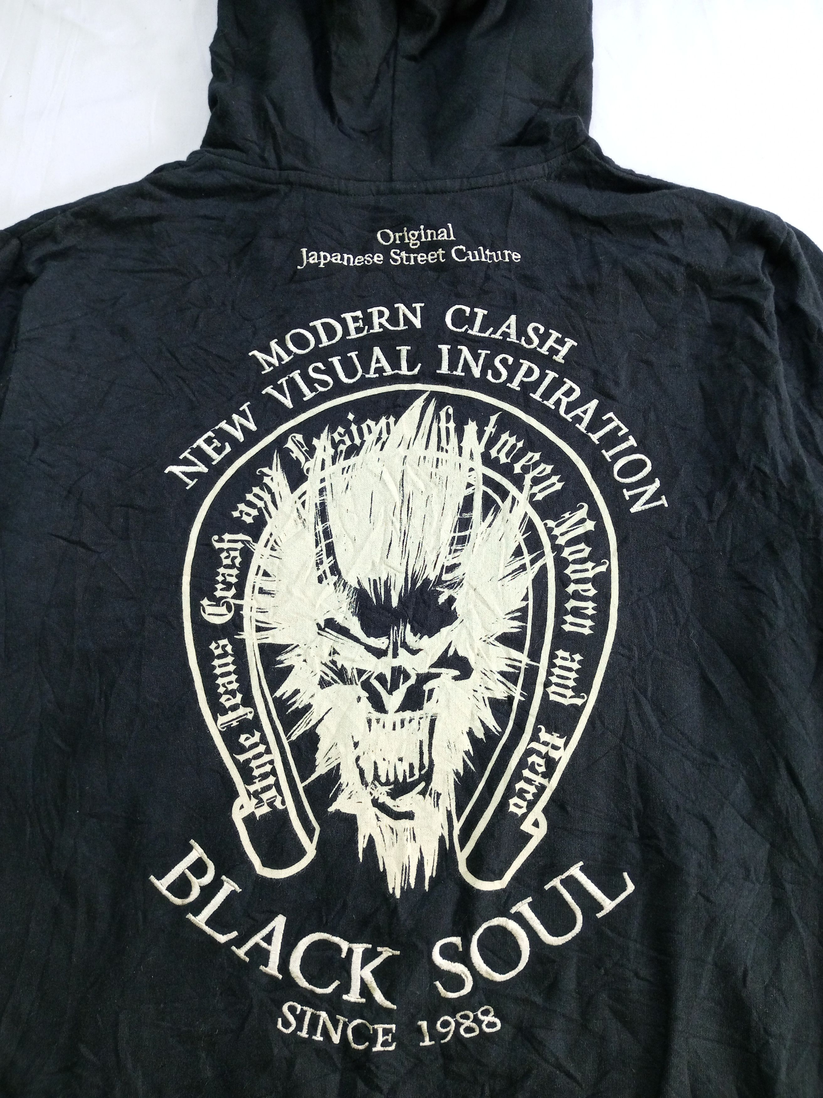 Japanese Brand Oniarai BLACK SOUL Embroidery Poem Japanesebrand Hoodie Size US M / EU 48-50 / 2 - 14 Thumbnail