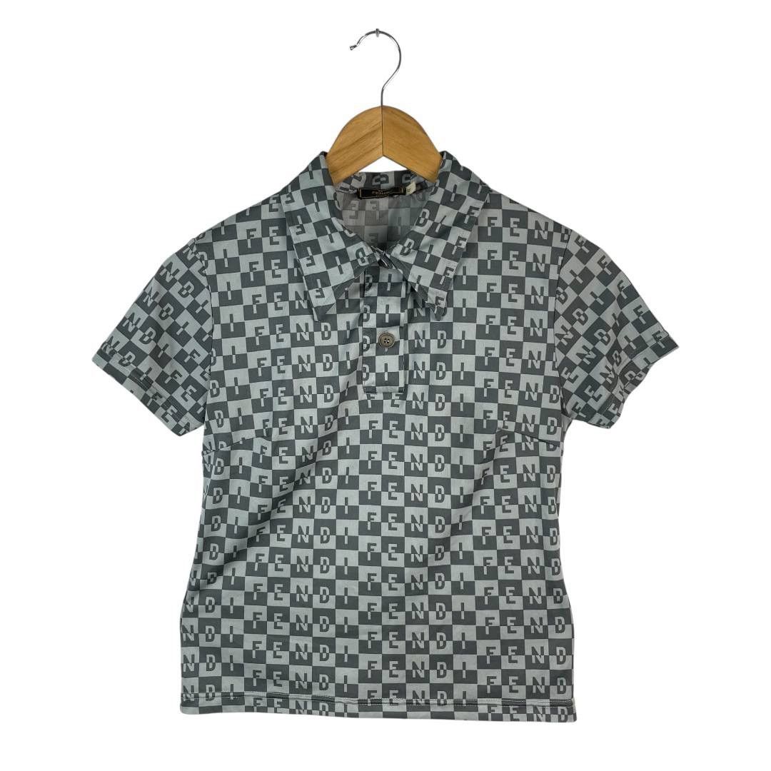 Fendi Vintage Fendi Monogram AOP Polo Shirt Size M / US 6-8 / IT 42-44 - 1 Thumbnail