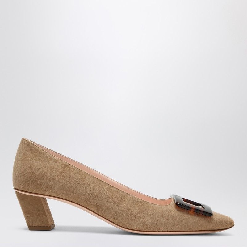 Roger Vivier Roger Vivier Belle Vivier Tobacco Suede Décolletté Size US 10 / IT 40 - 1 Thumbnail