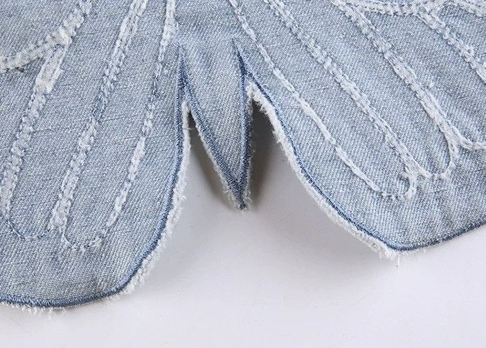 Other Y2K Butterfly Denim Halter Top Size ONE SIZE - 8 Thumbnail