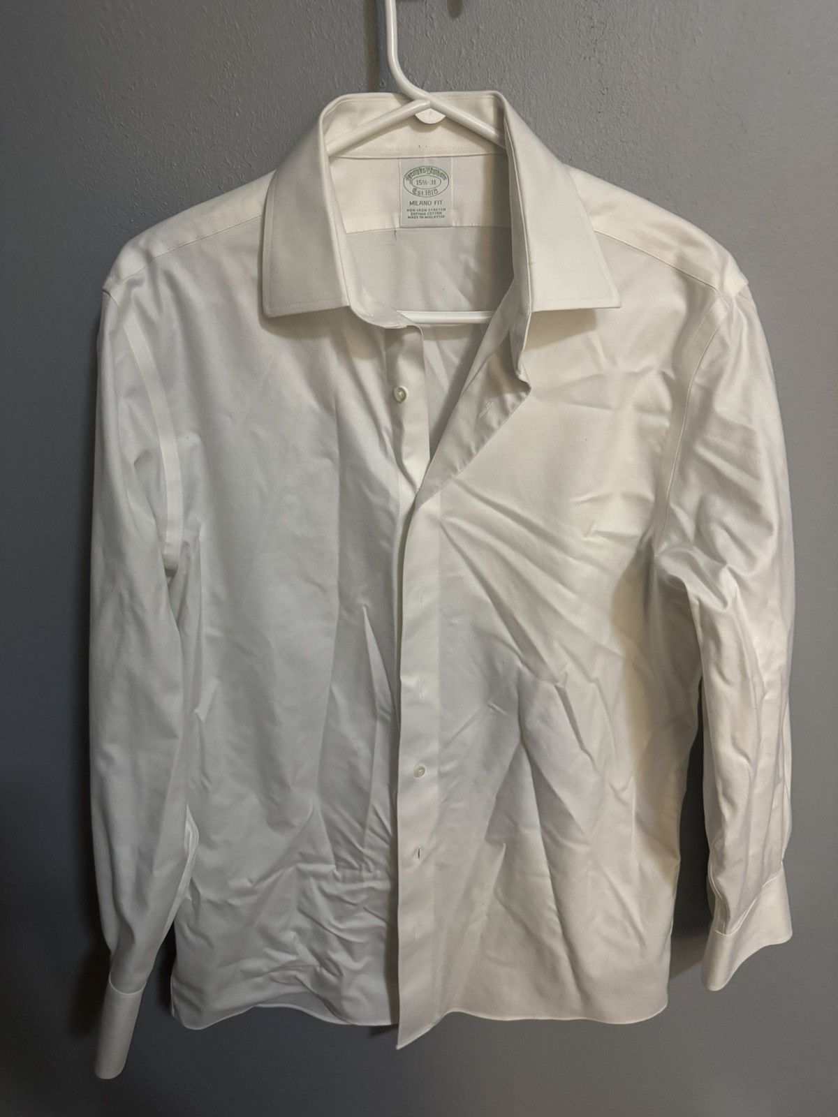 Brooks Brothers Brooks Brothers Milano Fit Button Up Shirt (15 1/2 - 31) Size US M / EU 48-50 / 2 - 1 Thumbnail