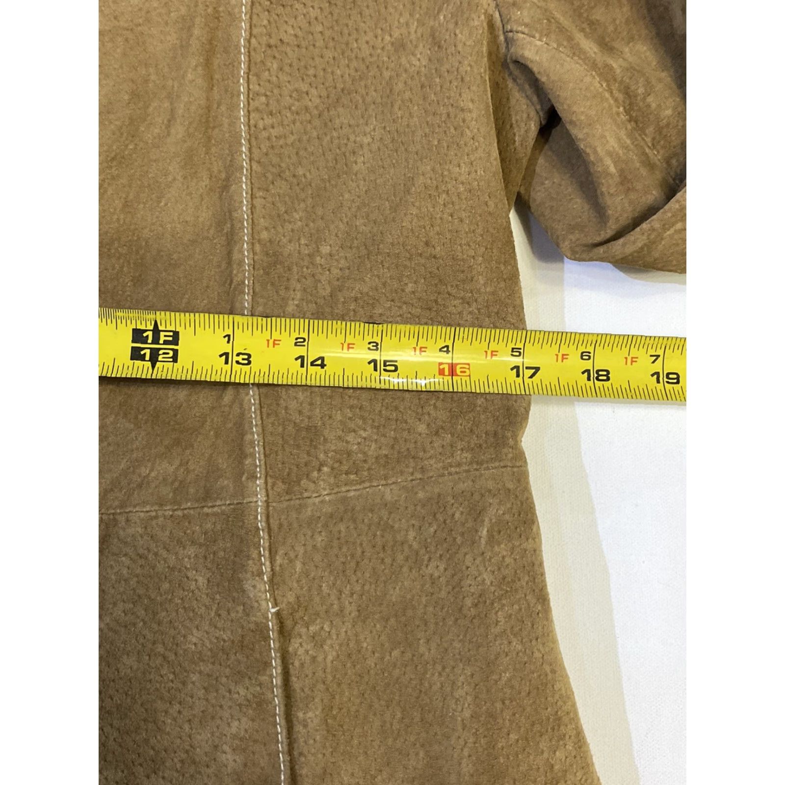 Vintage Wilsons Leather Maxima Beige Leather Button Front Jacket Womens Small S Womens Size S / US 4 / IT 40 - 3 Thumbnail