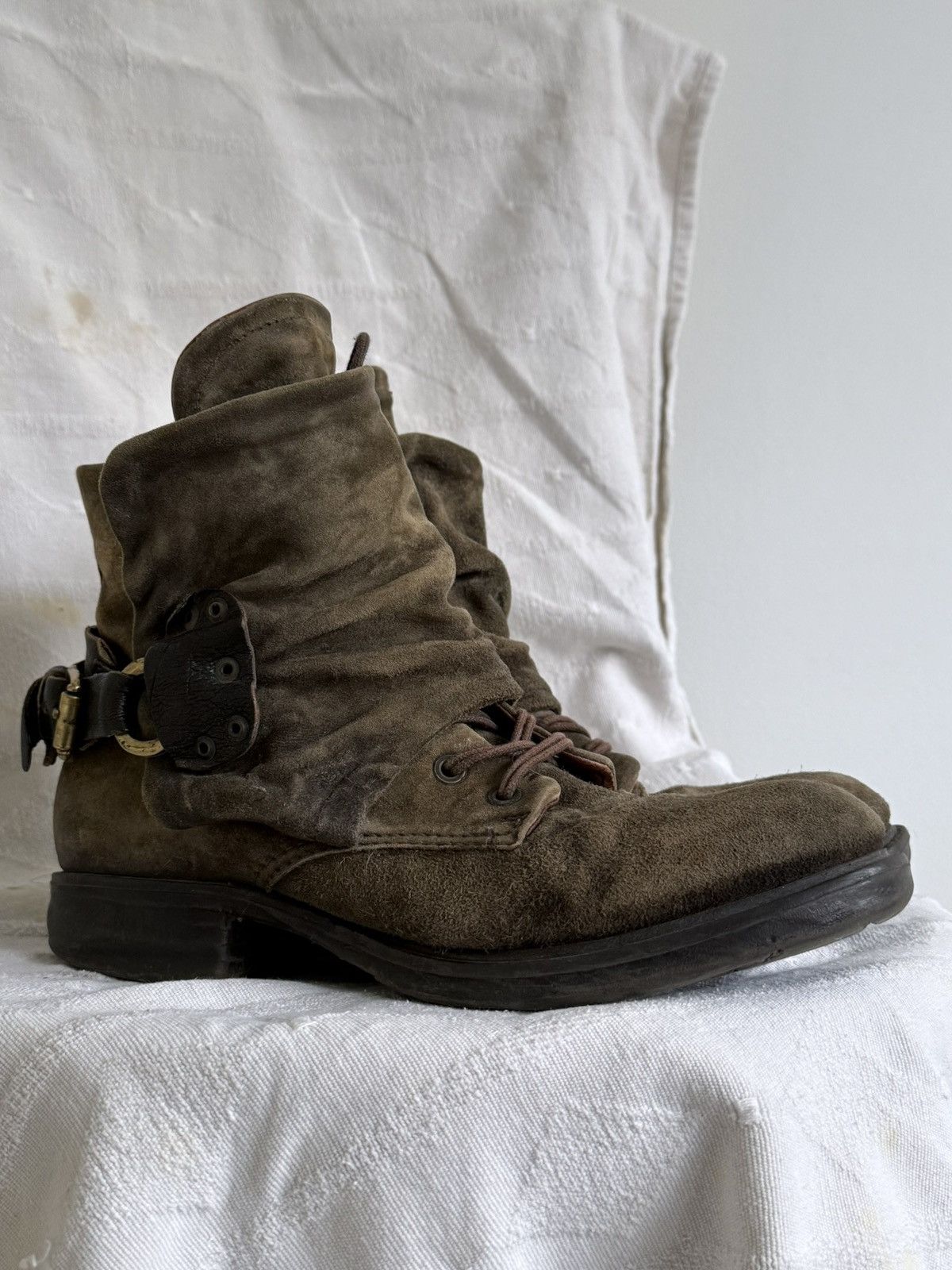 A.S.98 Avant Garde A.S. 98 Tornado Mart Style Suede Leather Boots Size US 6 / EU 39 - 2 Thumbnail