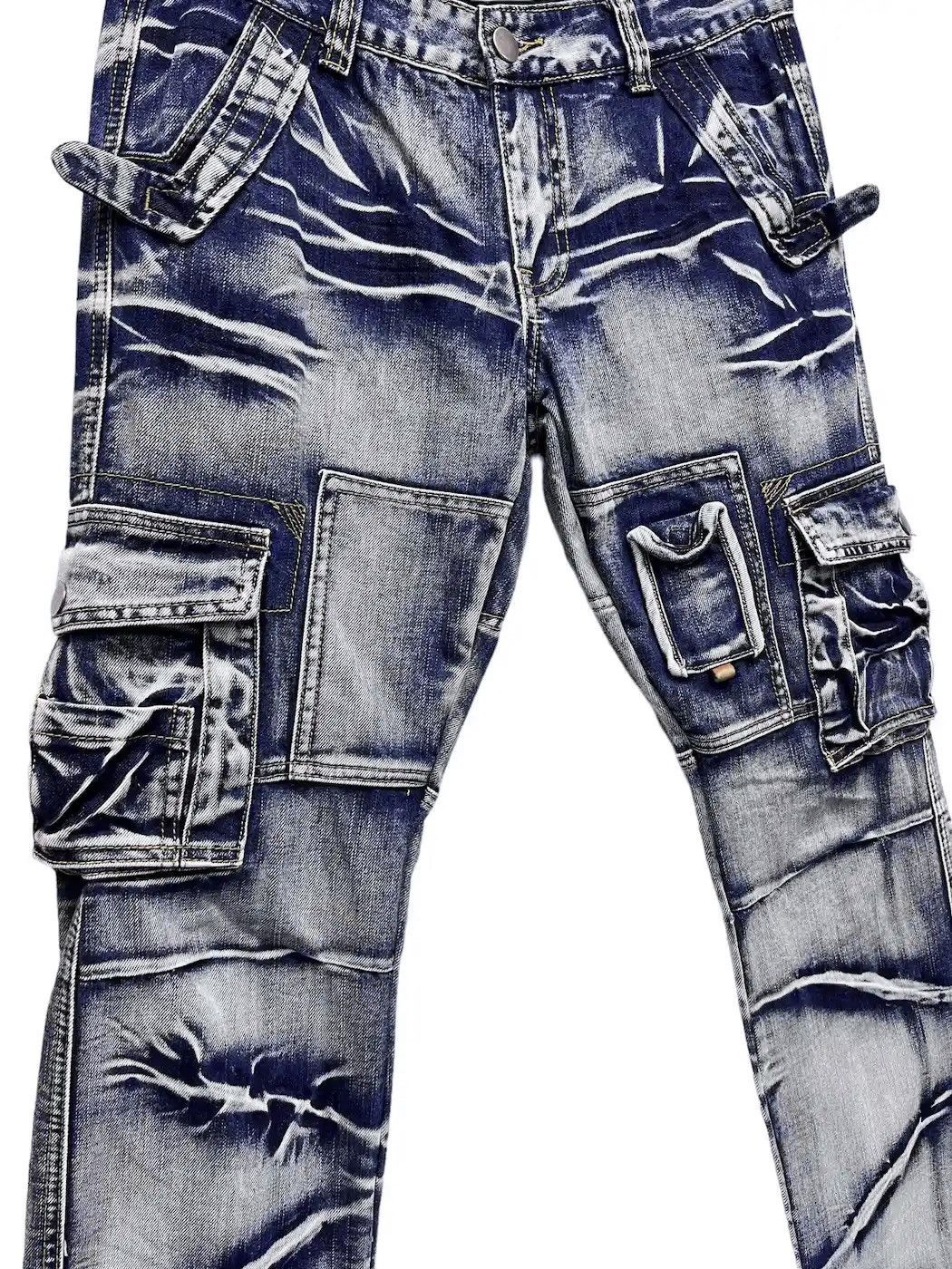 Other FYE💥JEANSIAN Barbed Wire Clawmark Vogue Punk Cargo Denim💥 Size US 30 / EU 46 - 6 Thumbnail