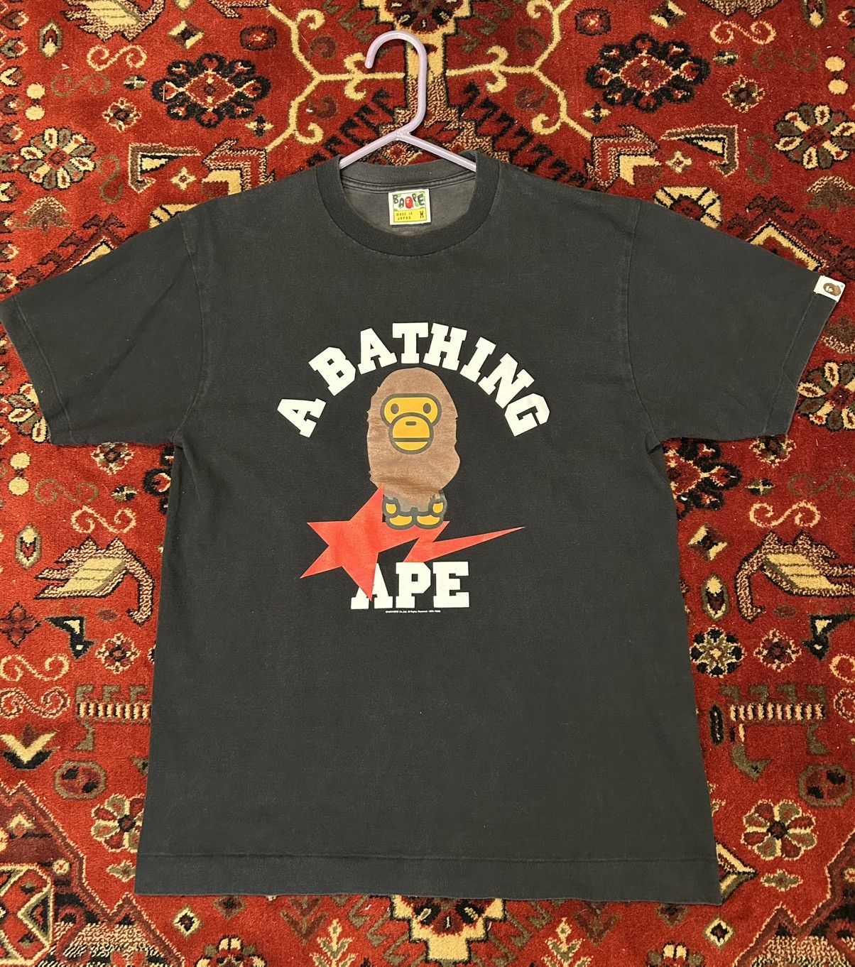 Bape Vintage 2009 Bape Baby Milo STA Lion College Logo Shirt Size US M / EU 48-50 / 2 - 1 Thumbnail