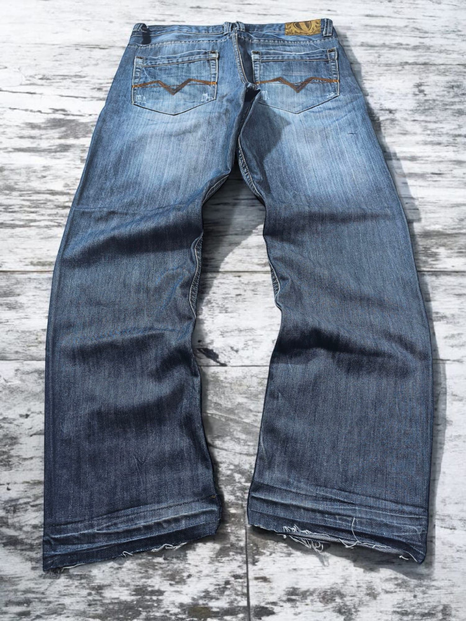 Other Fishbone Y2k Grunge Jeans Unhemmed Distressed Size US 36 / EU 52 - 2 Thumbnail