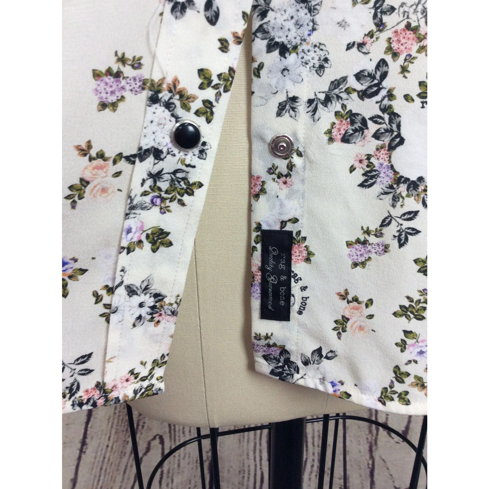 Rag & Bone Rag & Bone silk flower print western blouse as Xsmall Size XS / US 0-2 / IT 36-38 - 10 Thumbnail