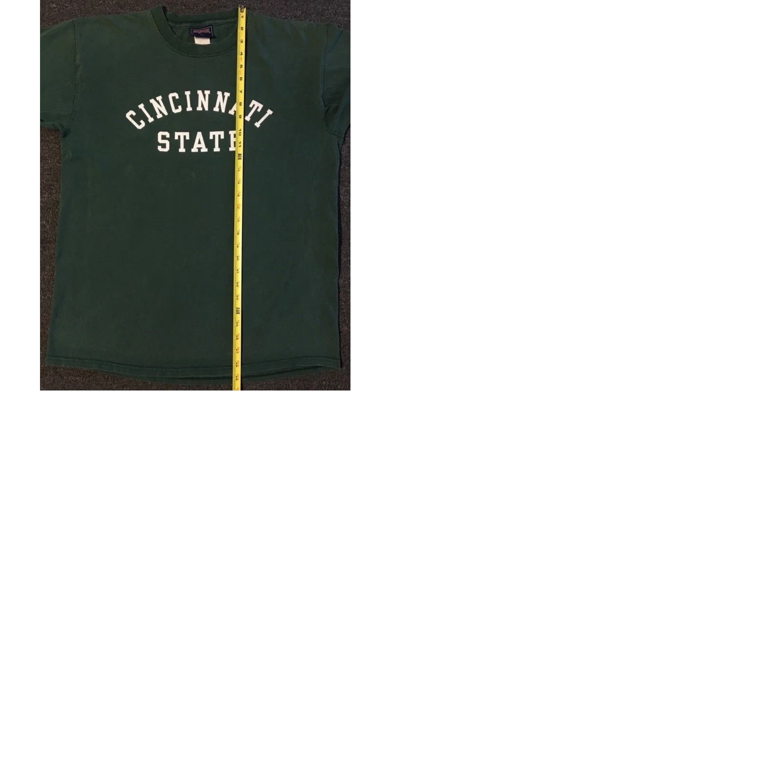 Vintage VINTAGE Cincinnati State College Faded Spellout Shirt L Green 90s 80s College Grunge Skate Track Football PE School Mens T-Shirt Short Sleeve Size L Size US L / EU 52-54 / 3 - 9 Thumbnail