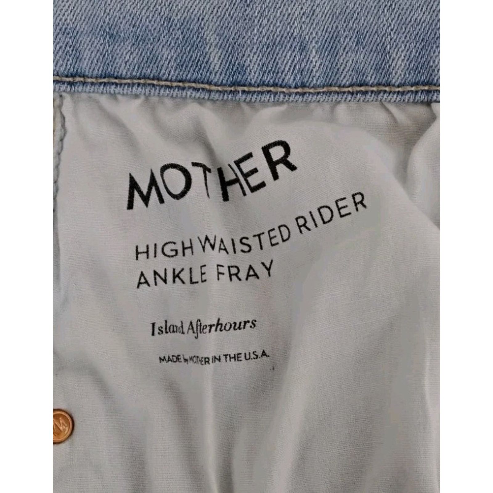 MOTHER Mother High Waisted Rider Jeans Women's 31 Light Wash Size 31" - 13 Thumbnail