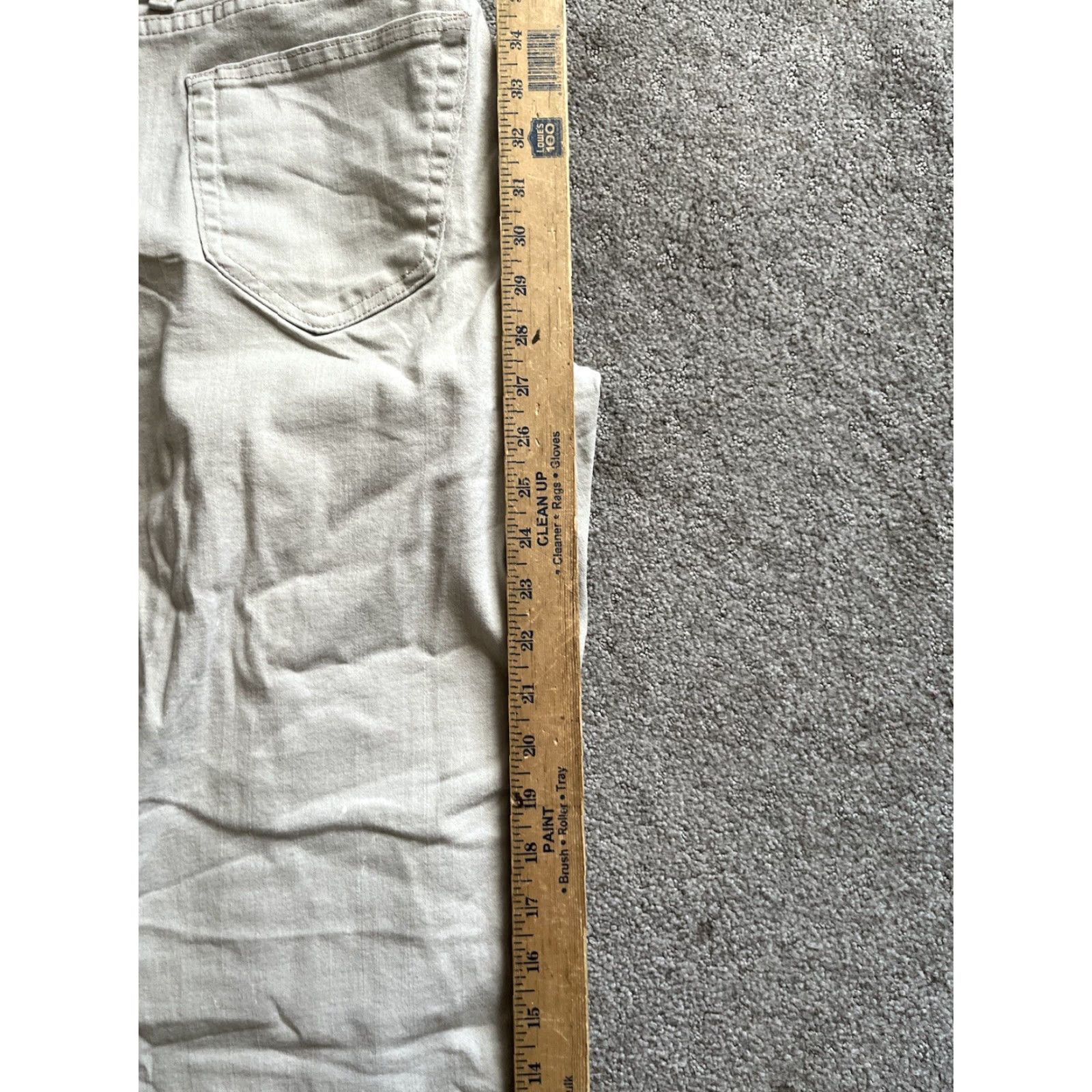 Lee Lee Riders Jeans Womens Relaxed Petite 12P Light Beige Straight 130M183 Mens? Womens Size 34" / US 12 / IT 48 - 4 Thumbnail