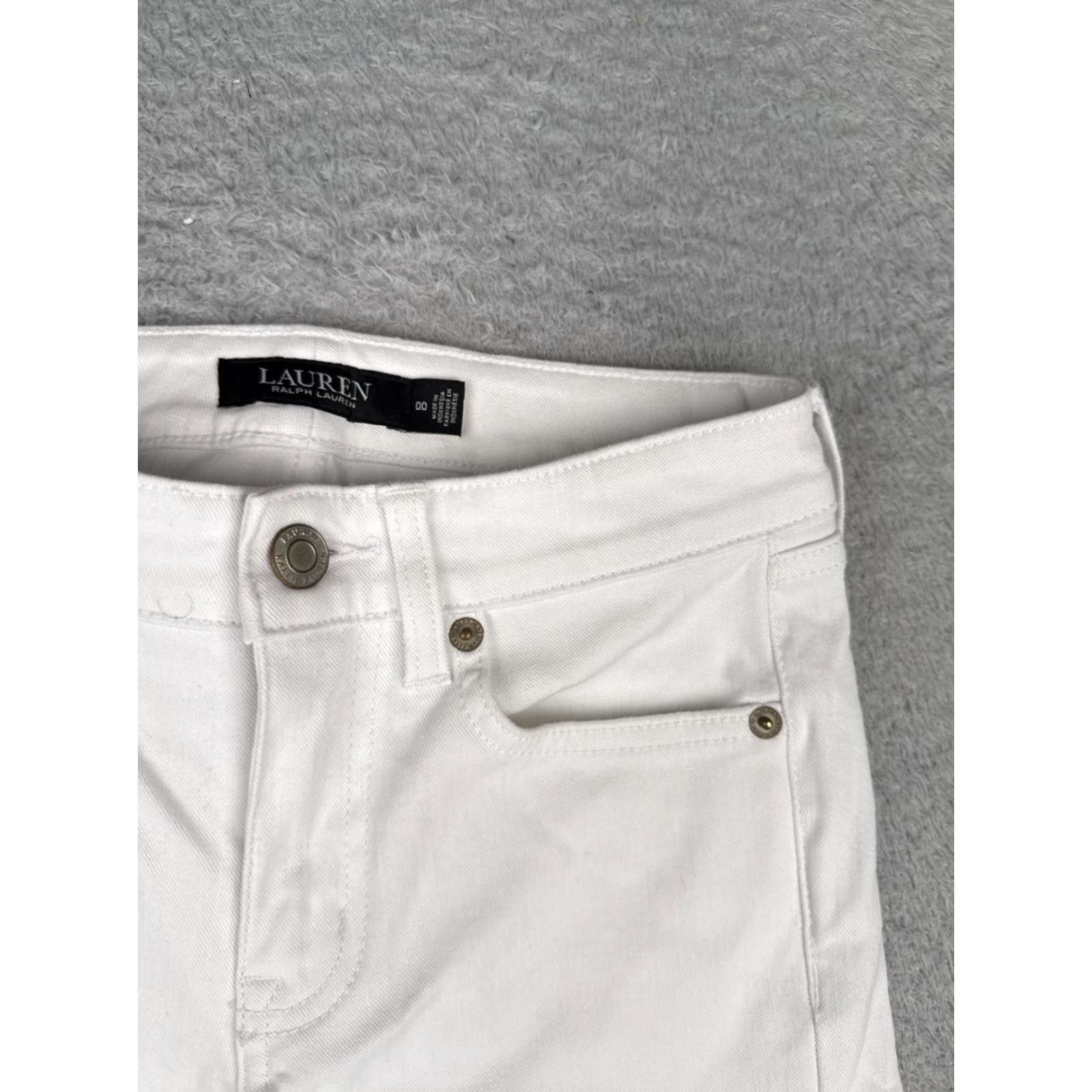 Ralph Lauren Lauren Ralph Lauren Shorts Women 00 White LRL Cutoff Denim Cotton Black Label Size 24" / US 00 / IT 34 - 5 Thumbnail