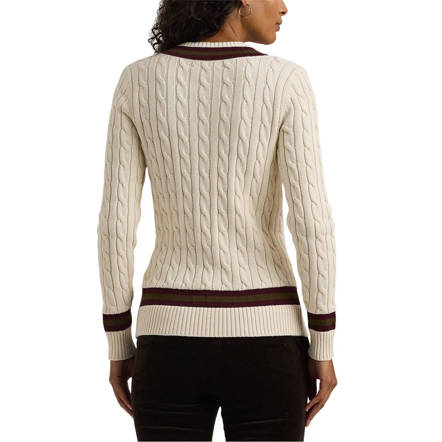 Lauren Ralph Lauren o1g2r1mq0825 Cable-Knit Cricket Jumper in Multicolor Size XS / US 0-2 / IT 36-38 - 3 Thumbnail