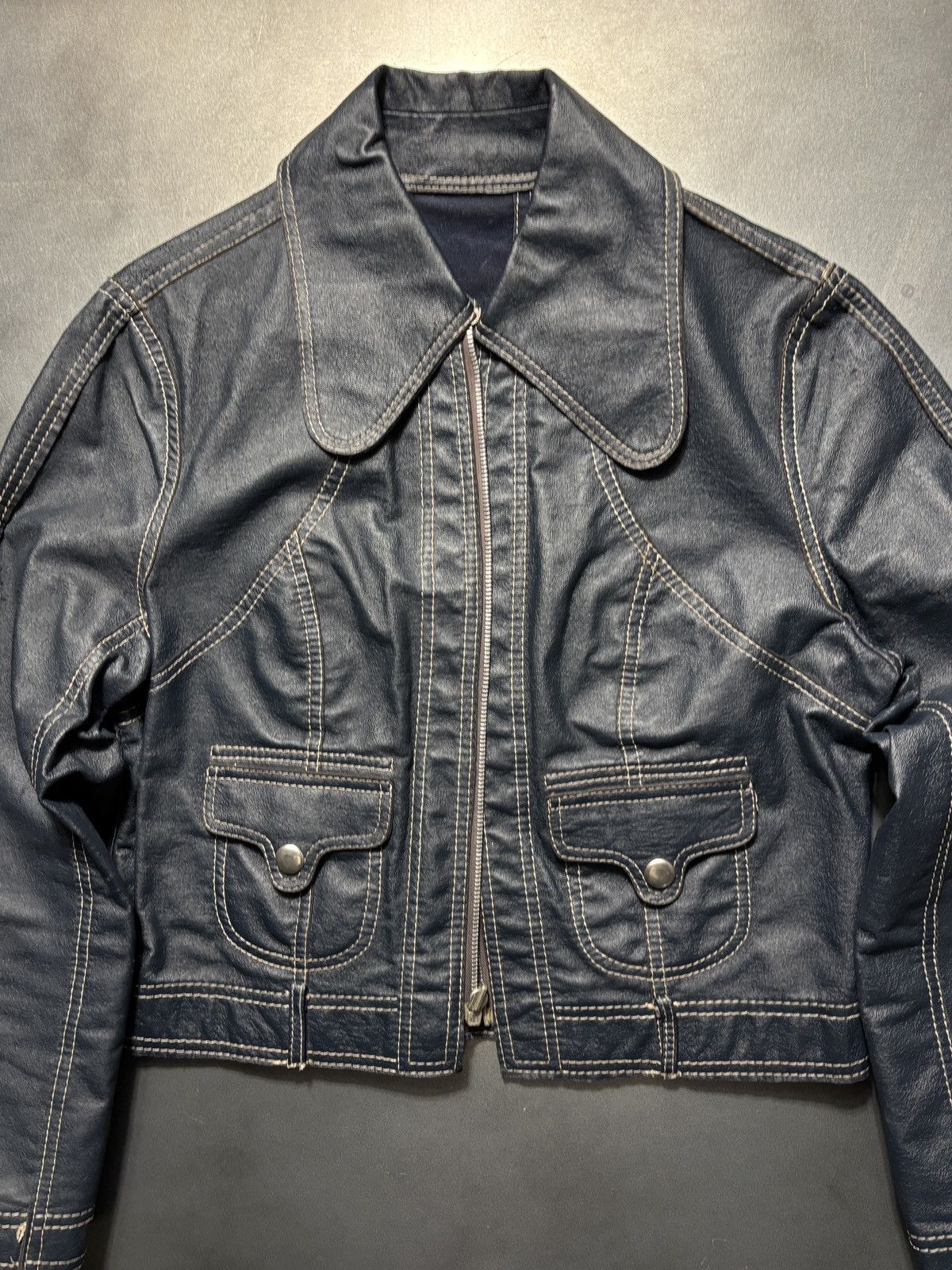 Vintage True Vintage Ricky Jacket Reversible Crop Two Tone Trucker Size US XS / EU 42 / 0 - 8 Thumbnail