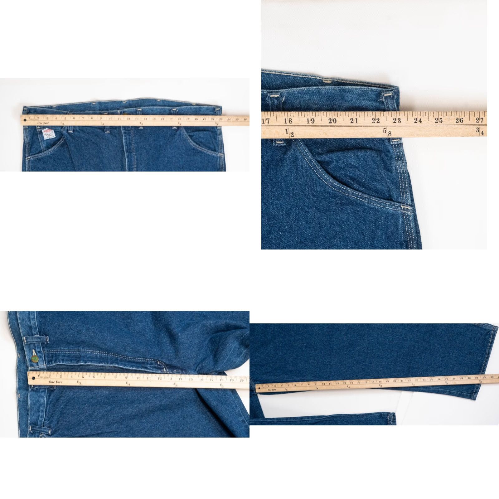 Carhartt VINTAGE True VTG Workwear 80s Pointer Brand Carhartt Style Carpenter Jeans 48x32 NEW USA Denim Blue 5-Pocket Men Regular Zipper Wool? (no) Size US 32 / EU 48 - 10 Thumbnail