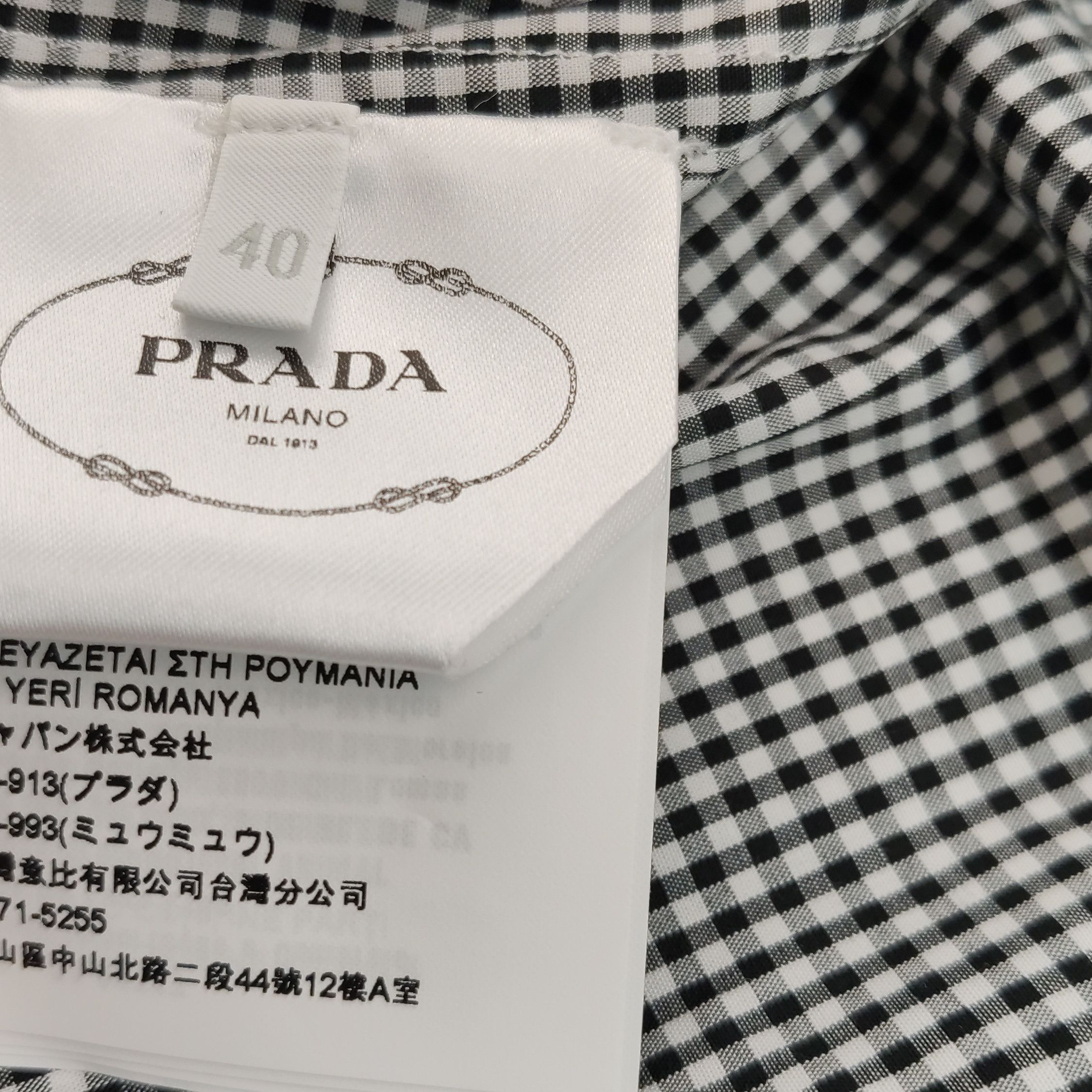 Prada Prada Colorblocked Cotton Cropped Shirt . Size M / US 6-8 / IT 42-44 - 9 Thumbnail