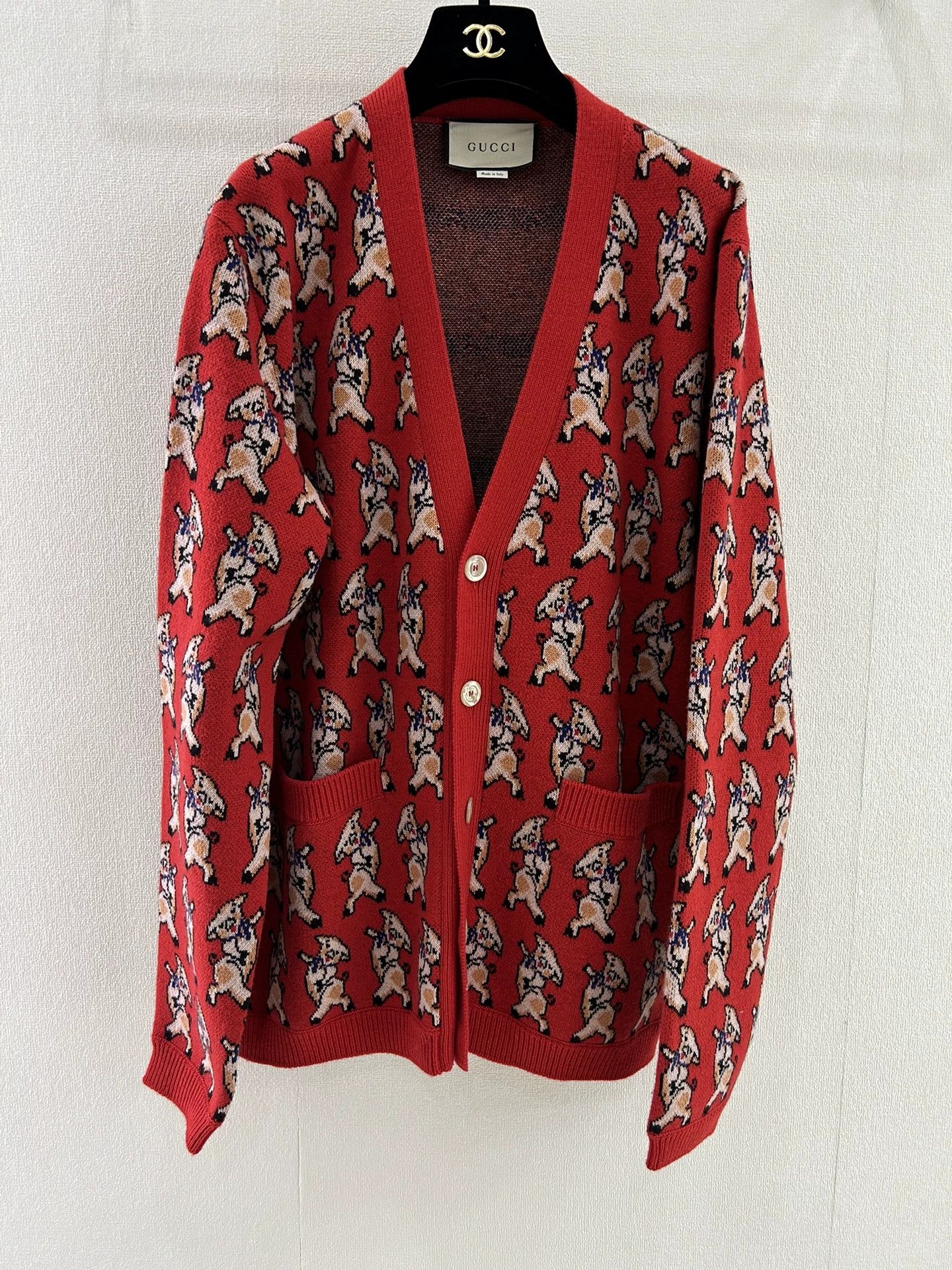 Gucci Red Pig New Year Limited Cardigan
