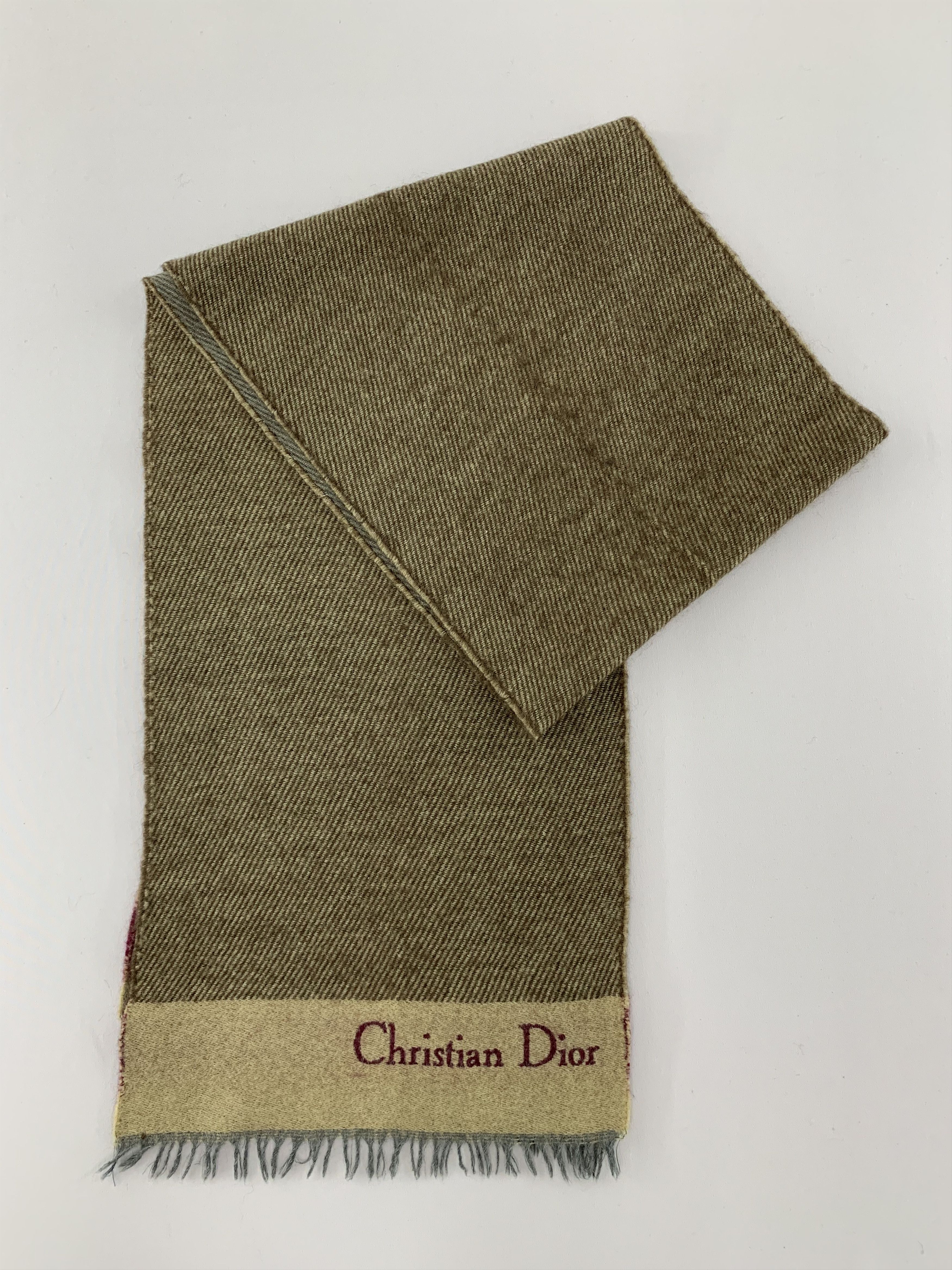 Christian Dior Monsieur Christian Dior Scarf Wool Muffler Neck Wrap BL5159 Size ONE SIZE - 2 Thumbnail
