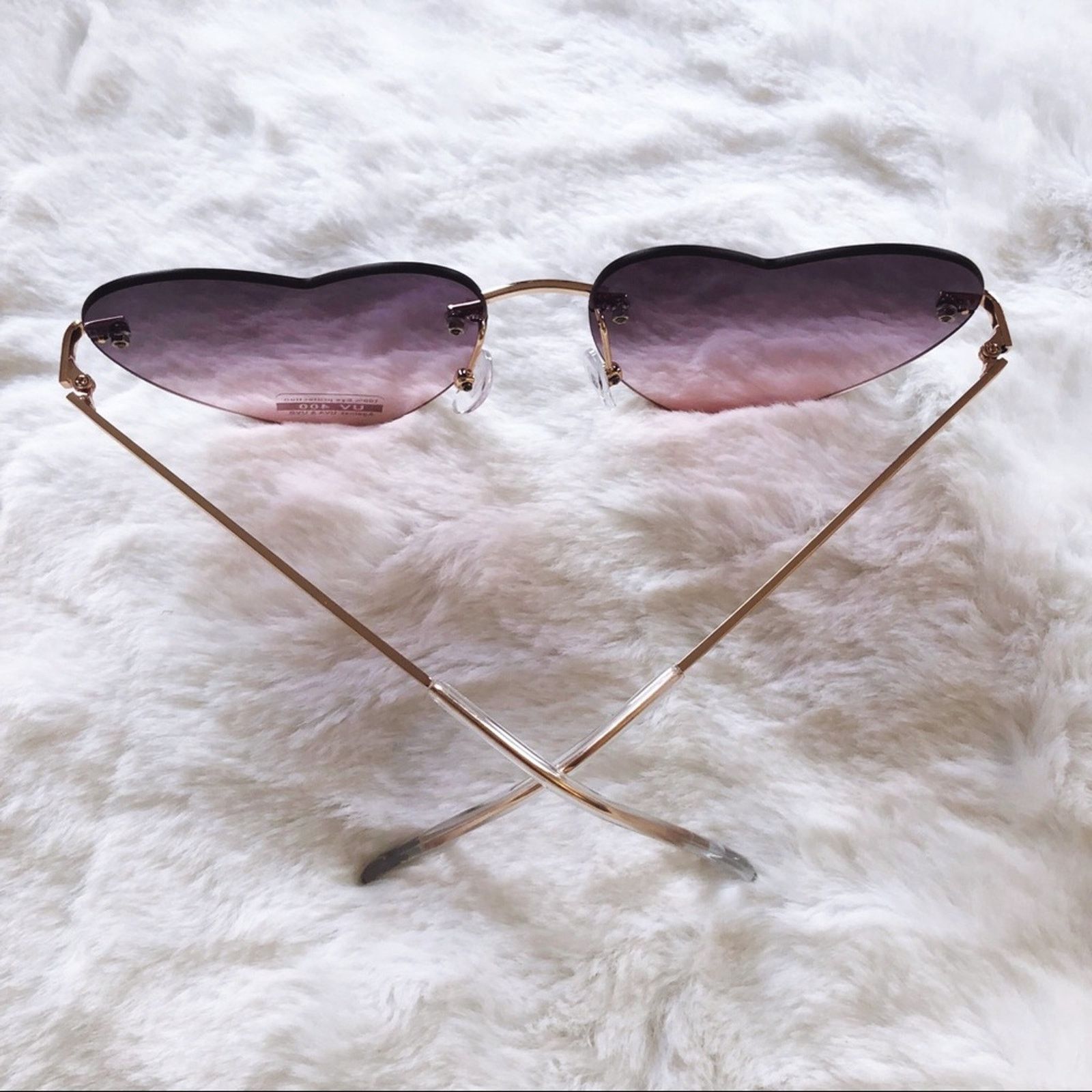 Other Miley Purple Gradient Heart Sunglasses Size ONE SIZE - 10 Thumbnail