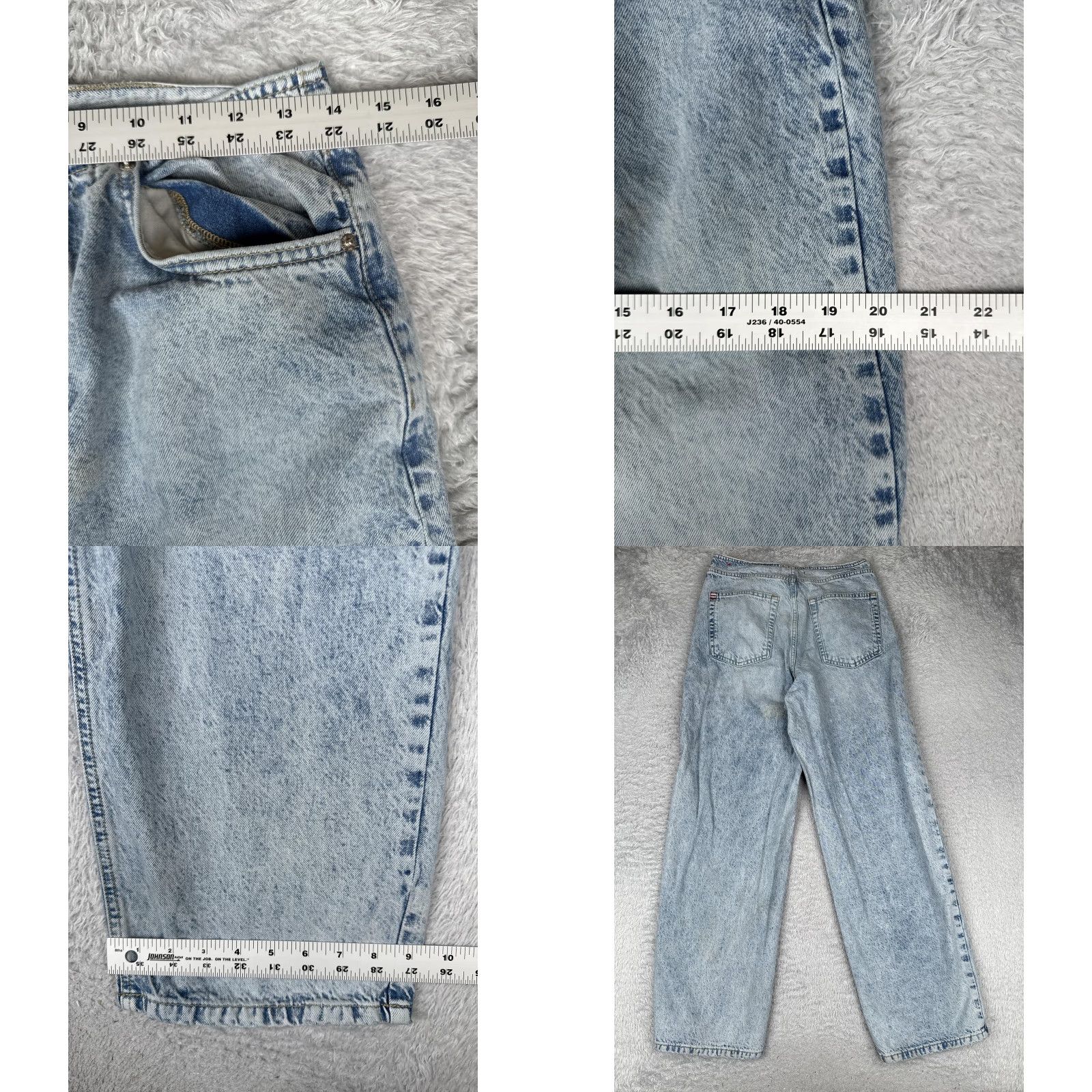 Bdg BDG Urban Outfitters Jeans Womens 28x31 Blue High Rise Wide Leg Acid Wash Denim Size 28" / US 6 / IT 42 - 9 Thumbnail