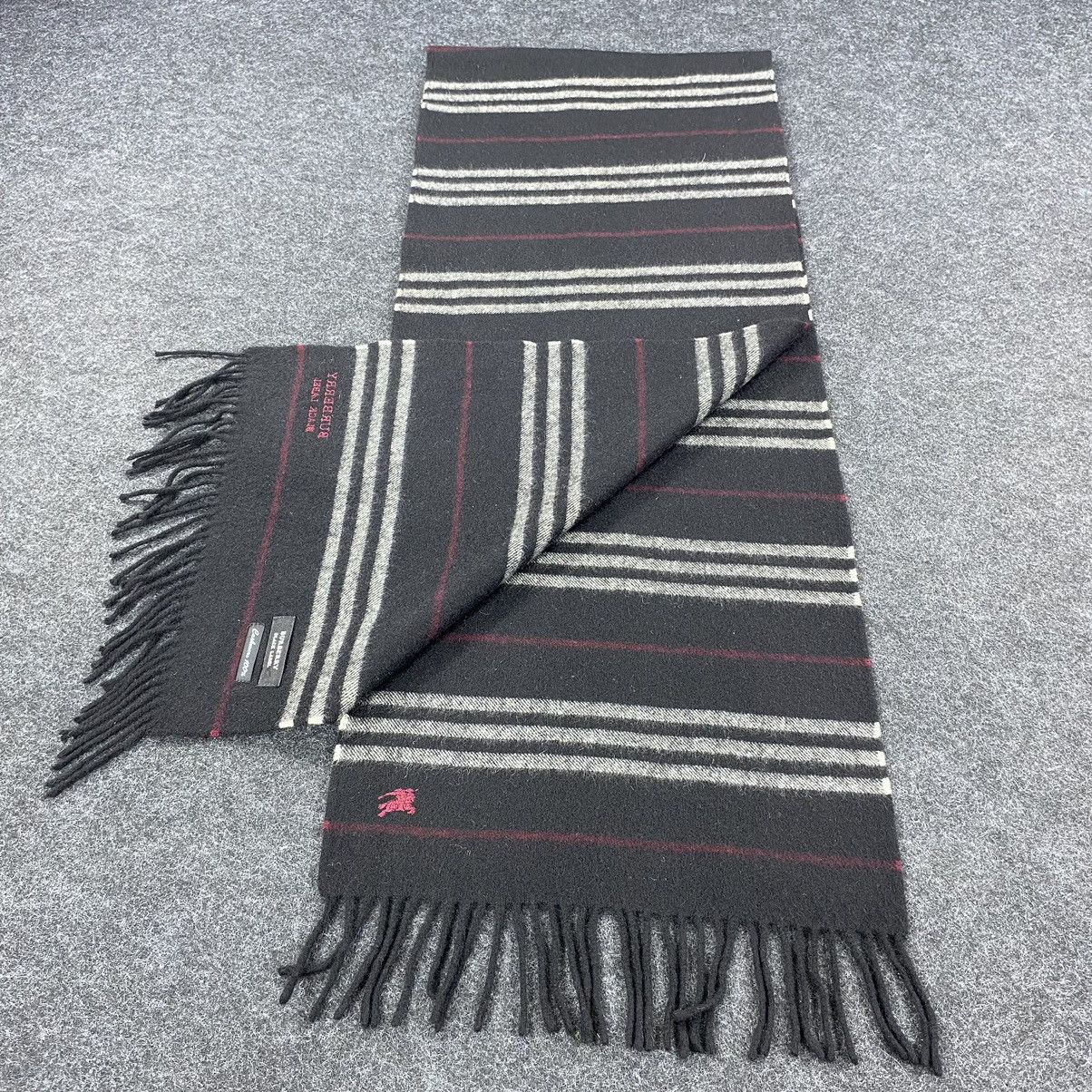 Burberry × Vintage Burberry Black Label Scarf # Muffler # Neckwear # D239 Size ONE SIZE - 6 Thumbnail
