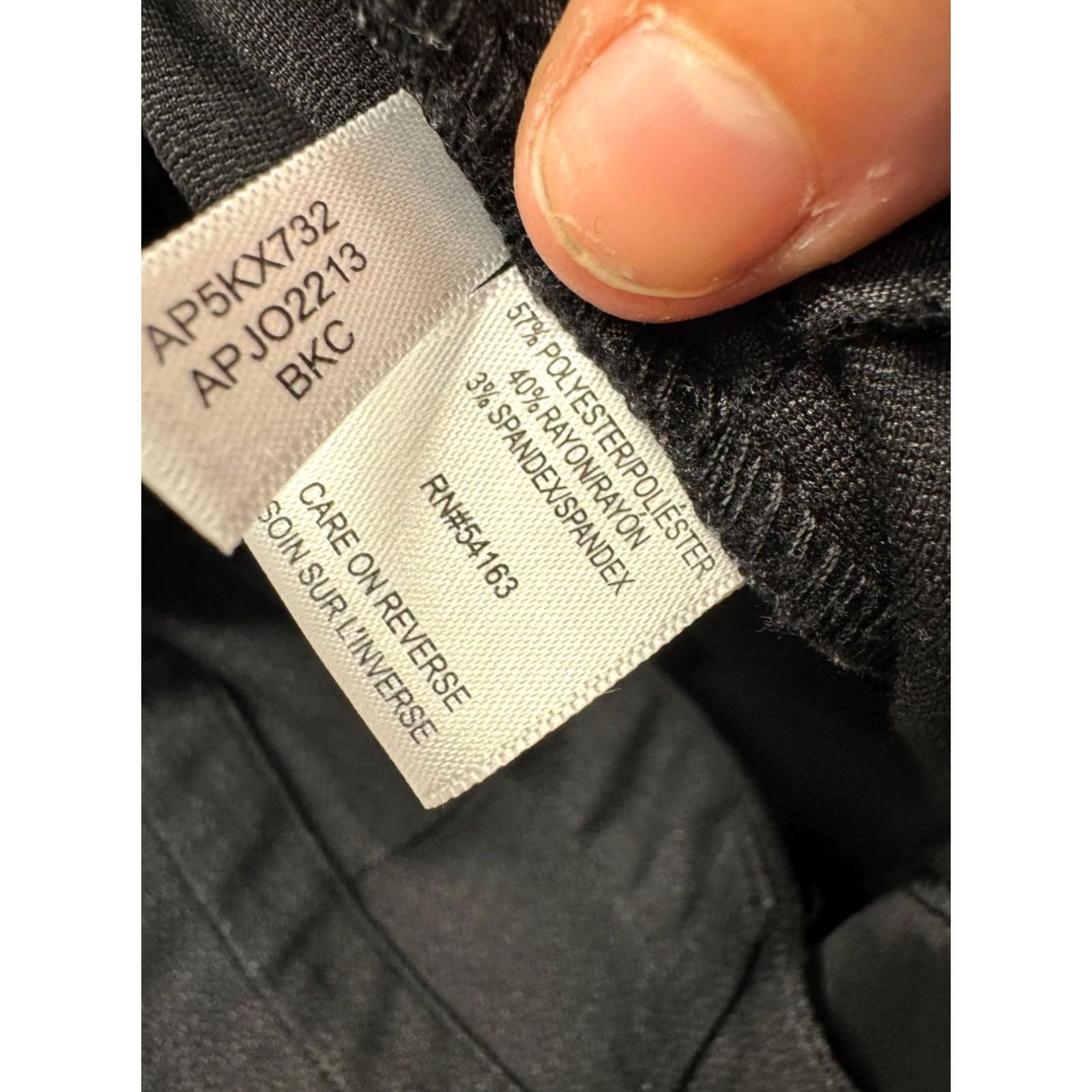 Andrew Marc Andrew Marc Black Straight-Leg Pants Womens 6 35" Length Polyester Rayon Blend Dress Pants Size 28" / US 6 / IT 42 - 4 Thumbnail