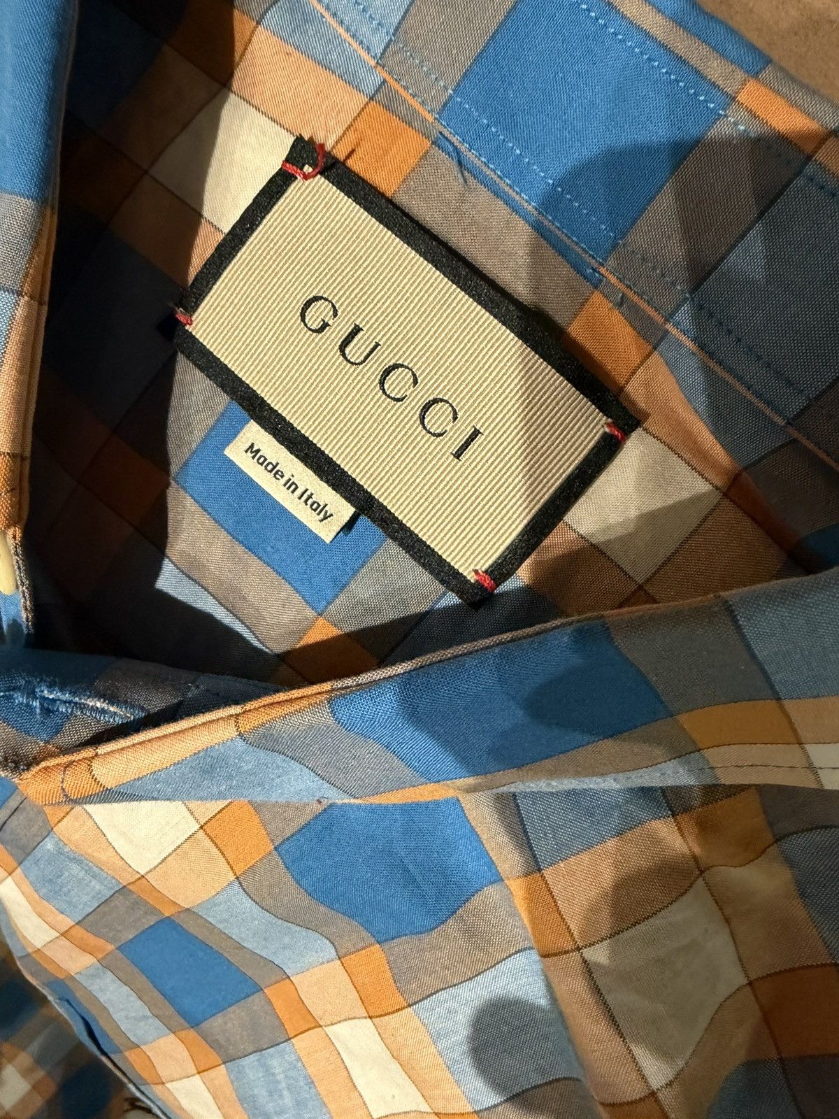 Gucci Gucci Check/Tartan Button Up Size US L / EU 52-54 / 3 - 4 Thumbnail
