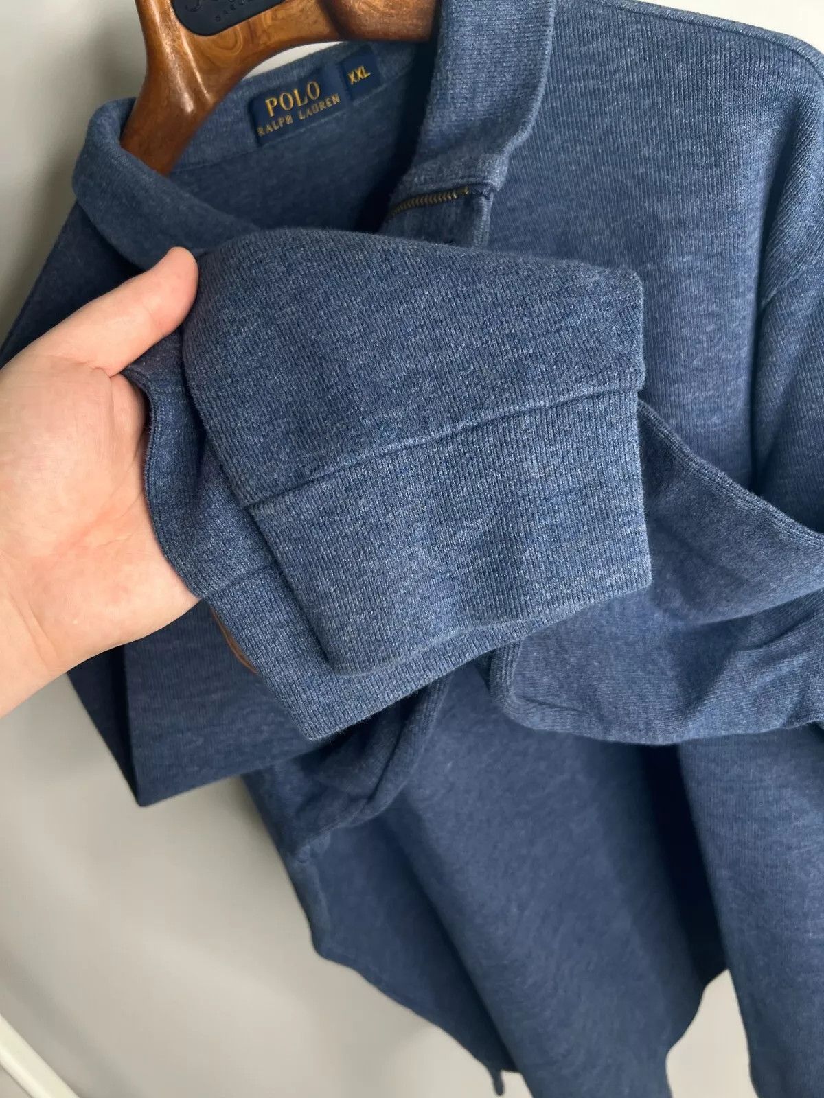 Polo Ralph Lauren Polo Ralph Lauren 1/4 Zip Blue Sweater Men's Pony Red XXL Size US XXL / EU 58 / 5 - 3 Thumbnail