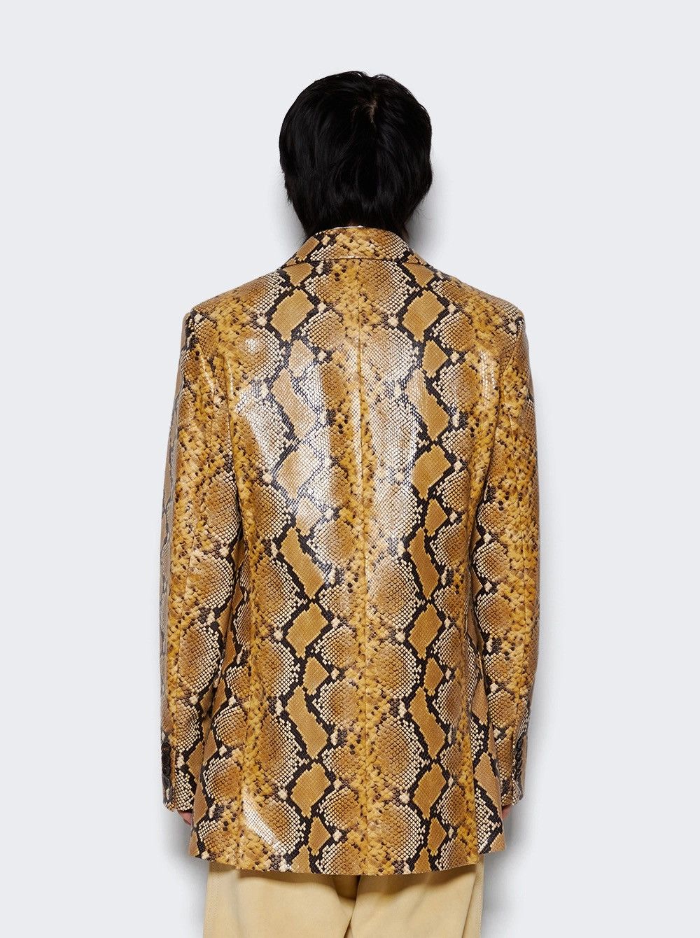 Bally Bally “Rhuigi” Runway Leather Snake Print Blazer SS23 Size 54R - 6 Thumbnail