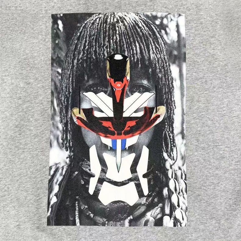 Givenchy Givenchy Show model gray Native American braid print hoodi Size US XXS / EU 40 - 4 Thumbnail