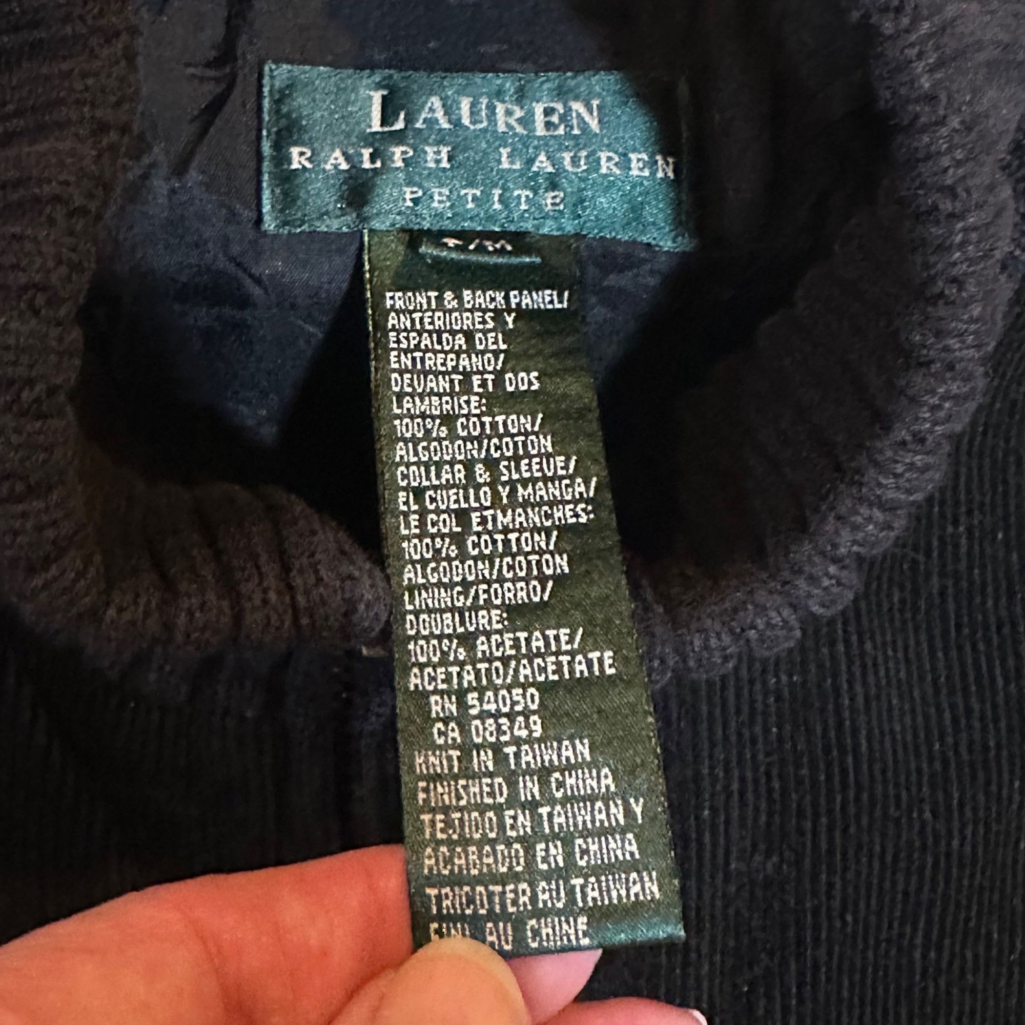 Ralph Lauren VNTG Lauren Ralph Lauren Black Corduroy full zip jacket swea Size M / US 6-8 / IT 42-44 - 4 Thumbnail