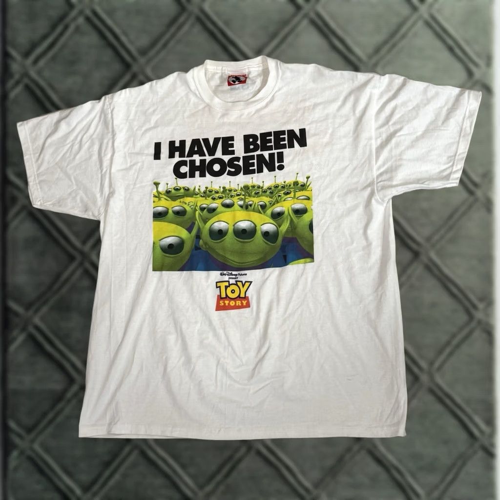 Disney VINTAGE Mickey Inc Toy Story Shirt L Men White Cotton Short Sleeve Crew Neck Aliens 2Sided Disney Toy Story Size US L / EU 52-54 / 3 - 1 Thumbnail