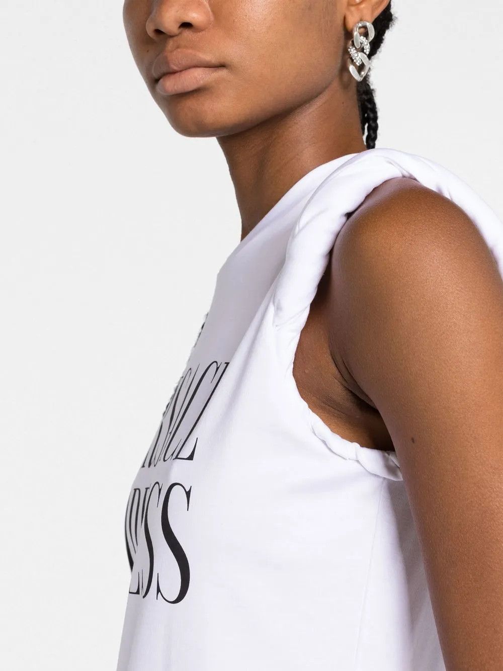 Versace o1y0226 Logo Crewneck T-Shirt in White Size XS / US 0-2 / IT 36-38 - 3 Thumbnail