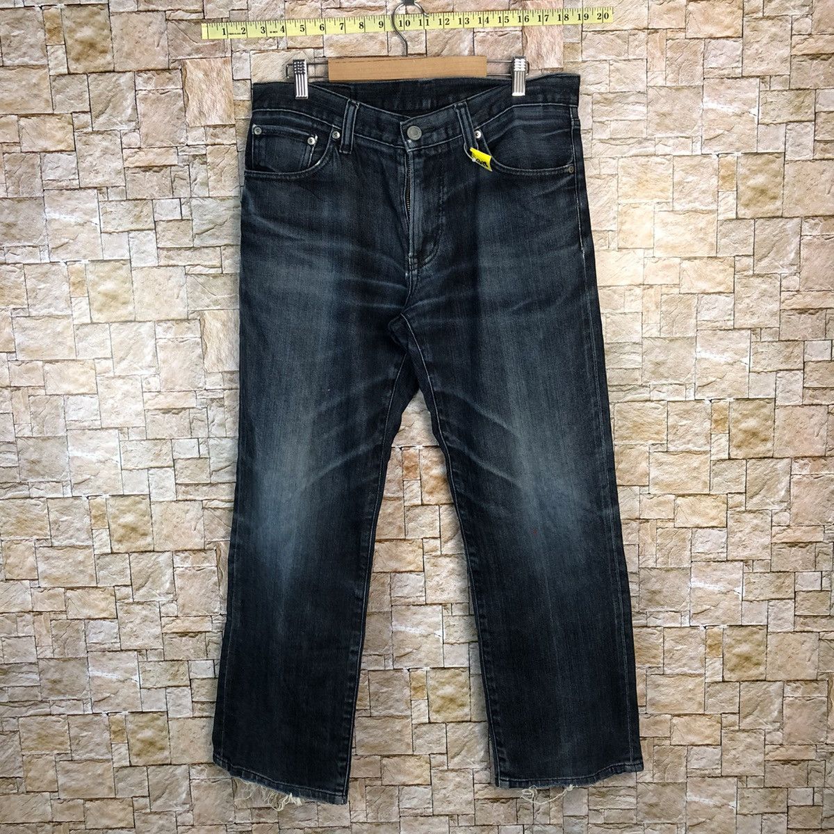 Uniqlo Japan uniqlo faded Blue vintage denim Jeans #A348 Size US 33 - 1 Thumbnail