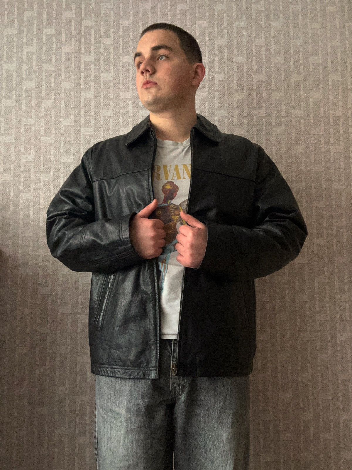 Genuine Leather Vintage Ciro Citerrio factur leather jacket mens y2k Size US L / EU 52-54 / 3 - 4 Thumbnail